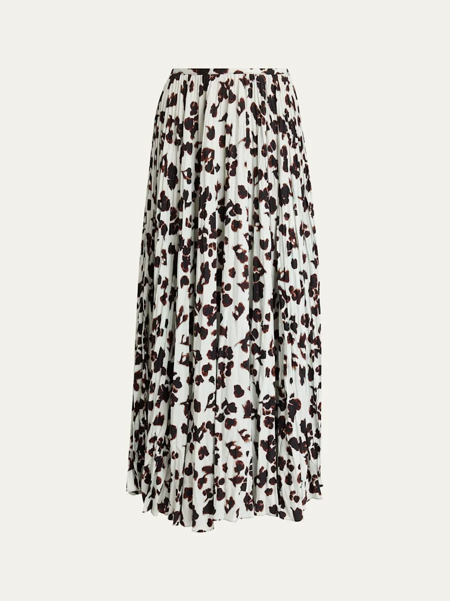 Runa Pleated Floral Skirt - 1
