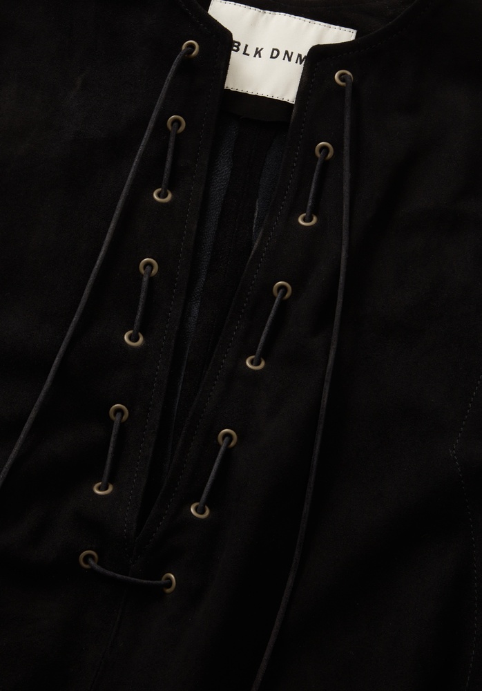 LEATHER PONCHO 67 BLACK - 5