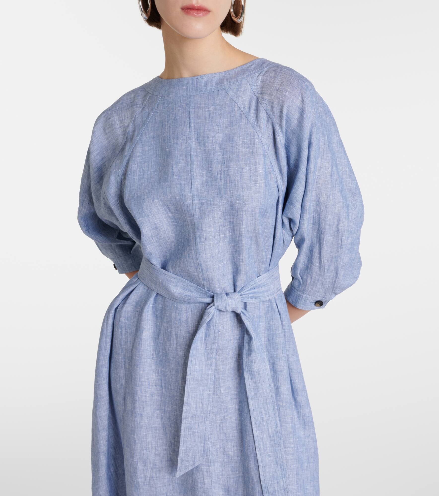 Linen midi dress - 4