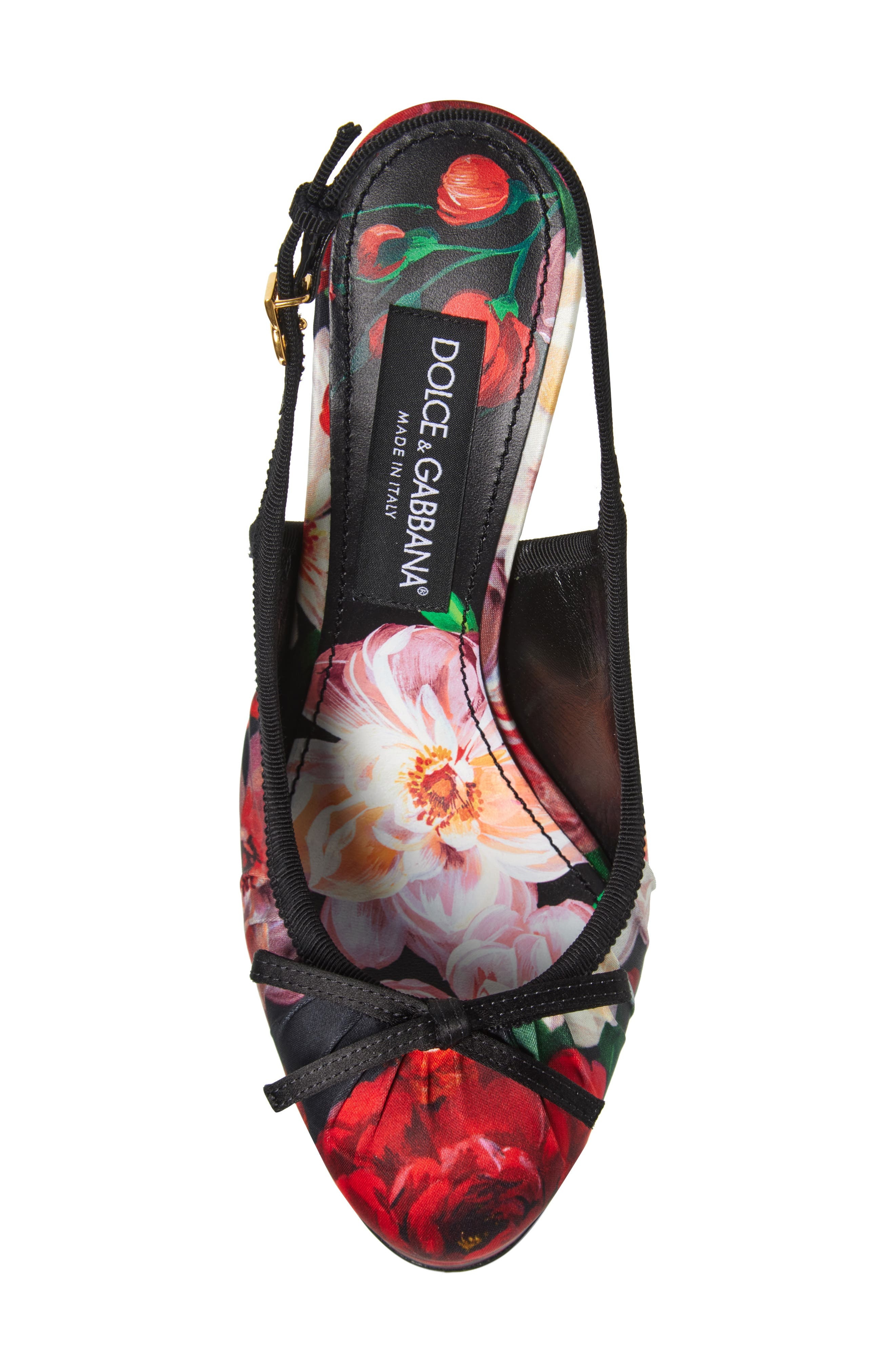 Dolce&Gabbana Rose Print Slingback Pump in Hn5Pd B.rose Antiche F.ner at Nordstrom - 5