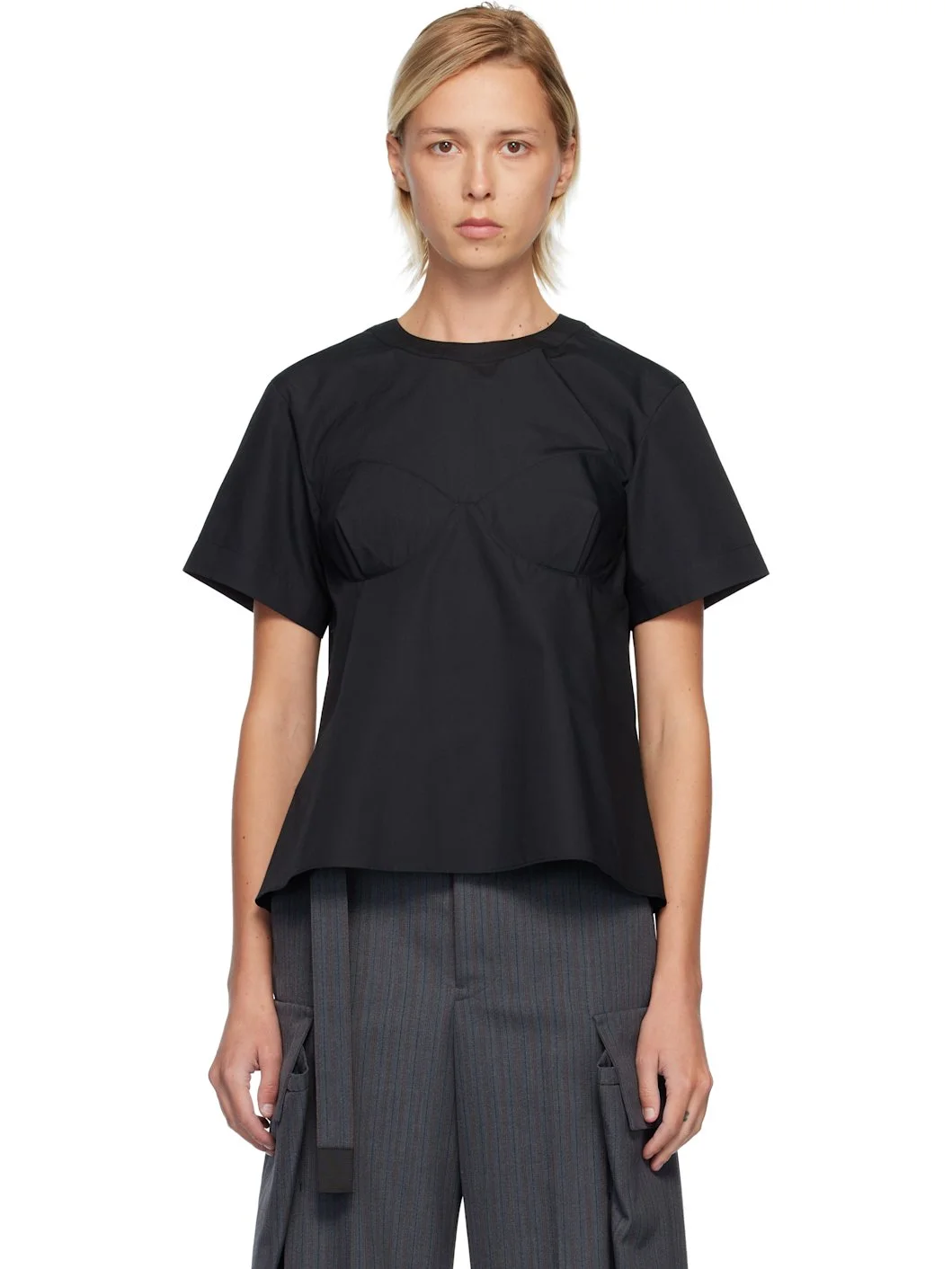 Black Poplin T-shirt - 1