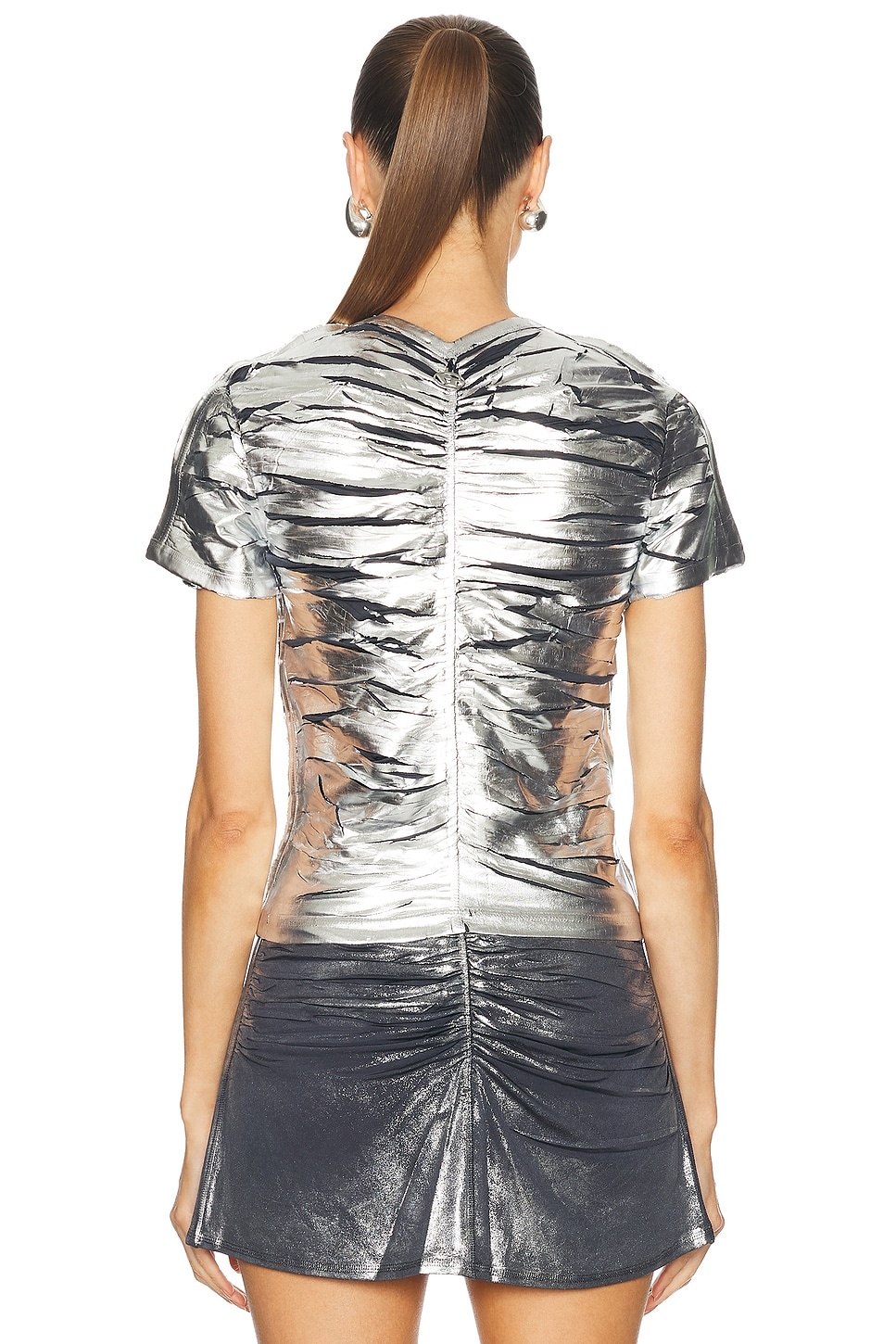 Short Sleeve Gathered Top - 3
