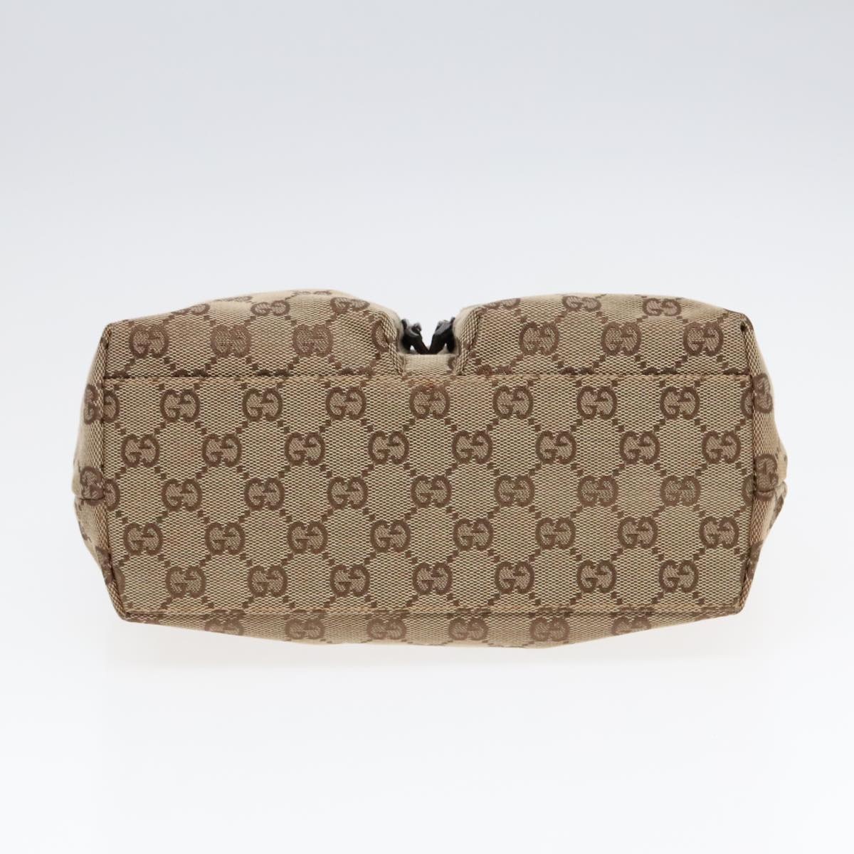 GUCCI GG Canvas Hand Bag Beige Silver 002 002 - 5