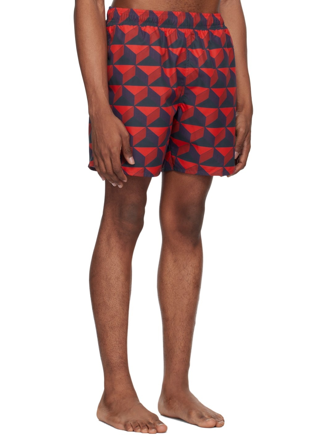 Red Robert George Print Swim Shorts - 2