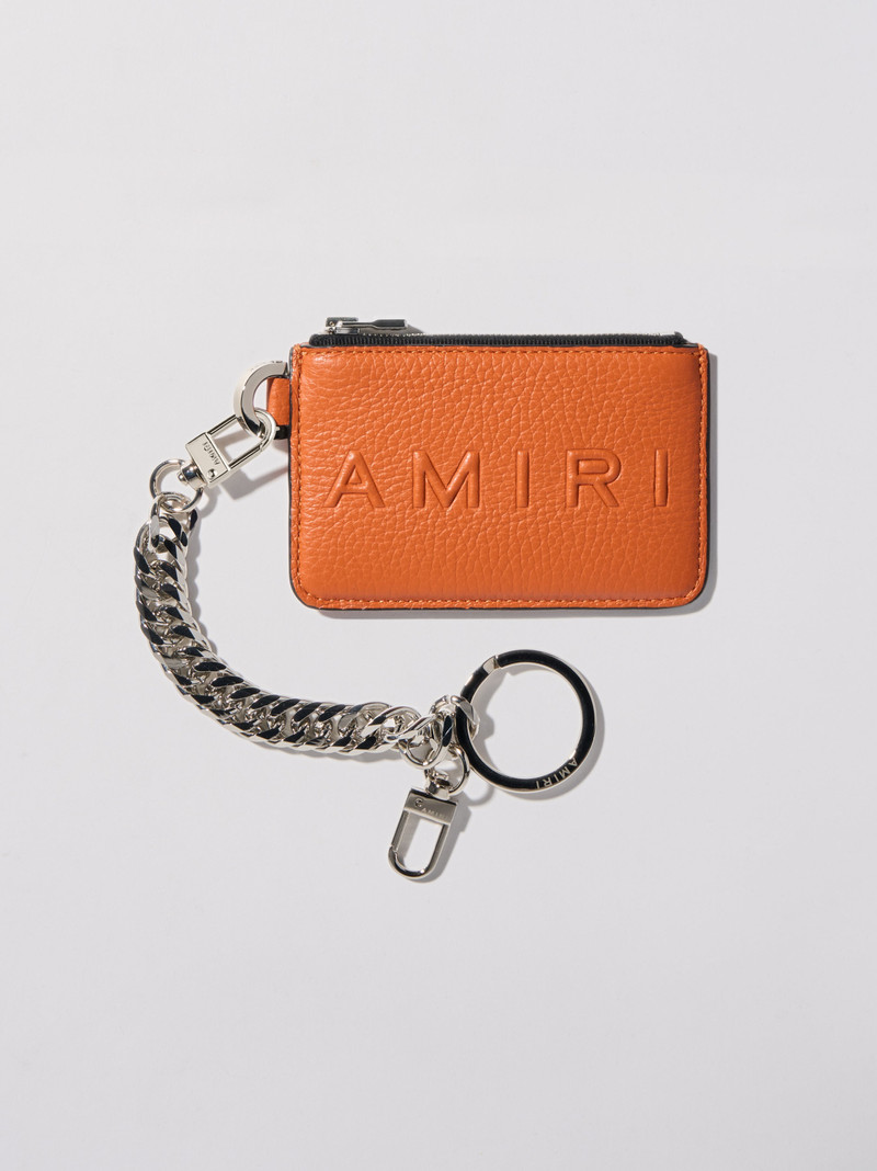 AMIRI PEBBLED LOGO CHAIN WALLET outlook