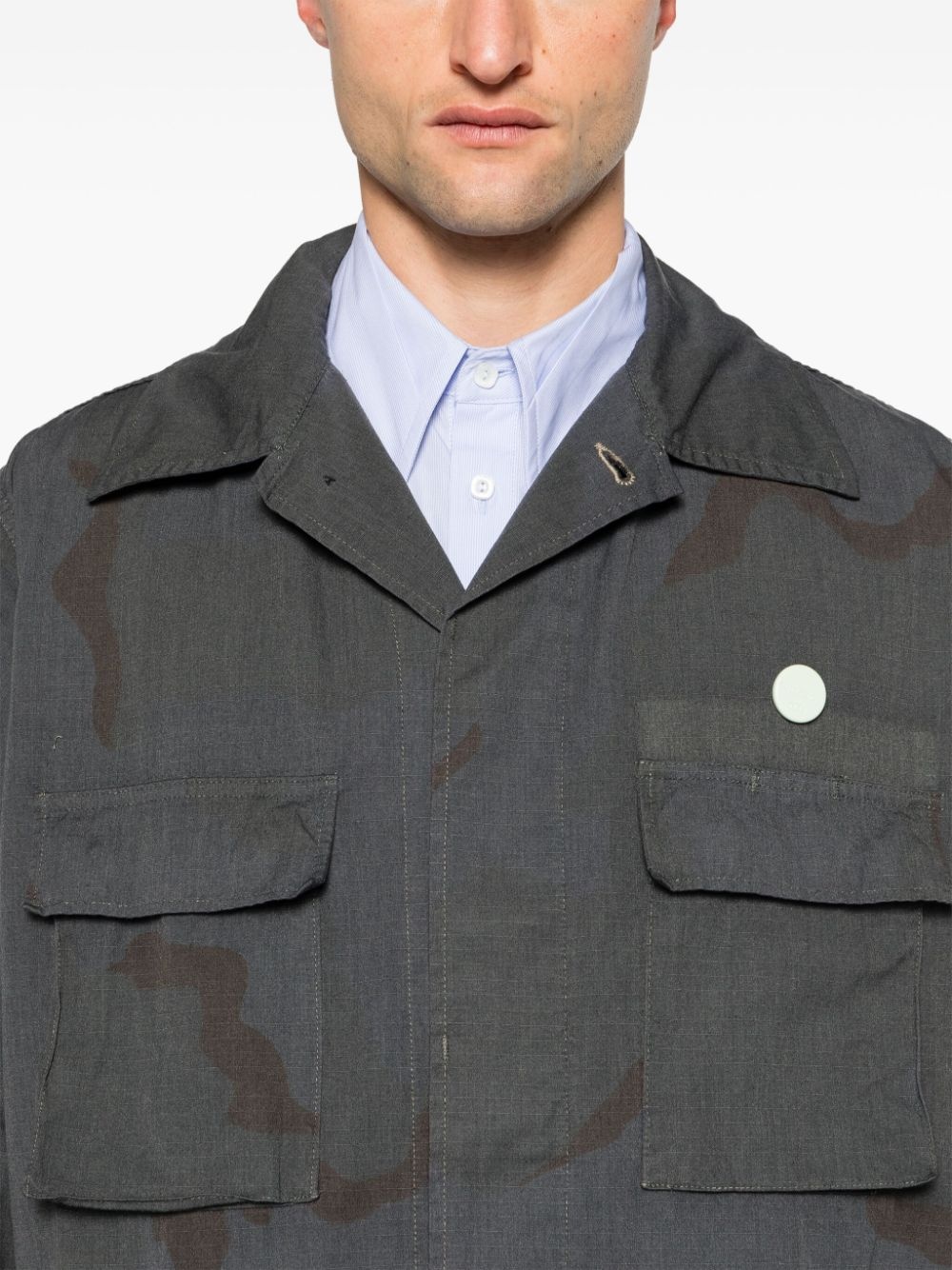 camouflage-print ripstop shirt jacket - 5