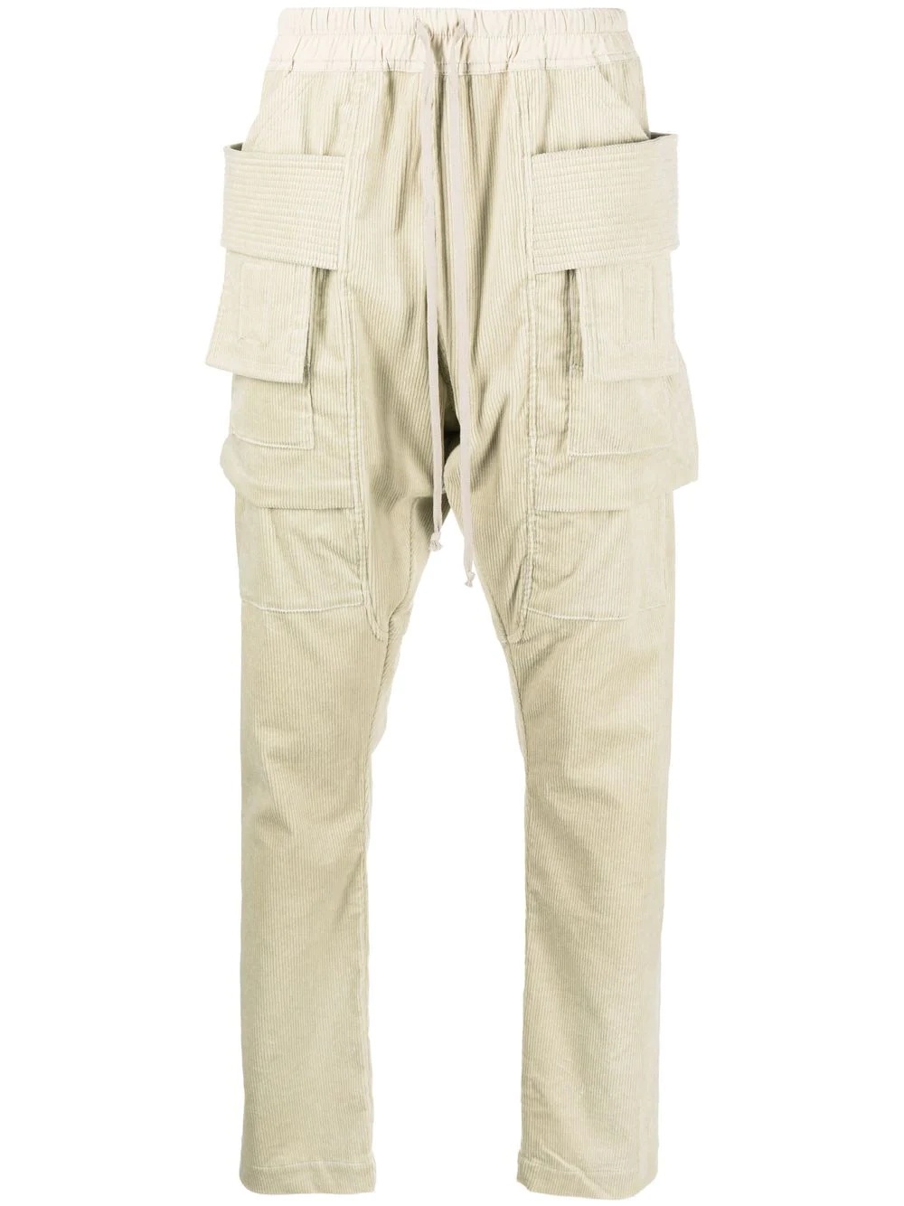 tapered corduroy cargo trousers - 1