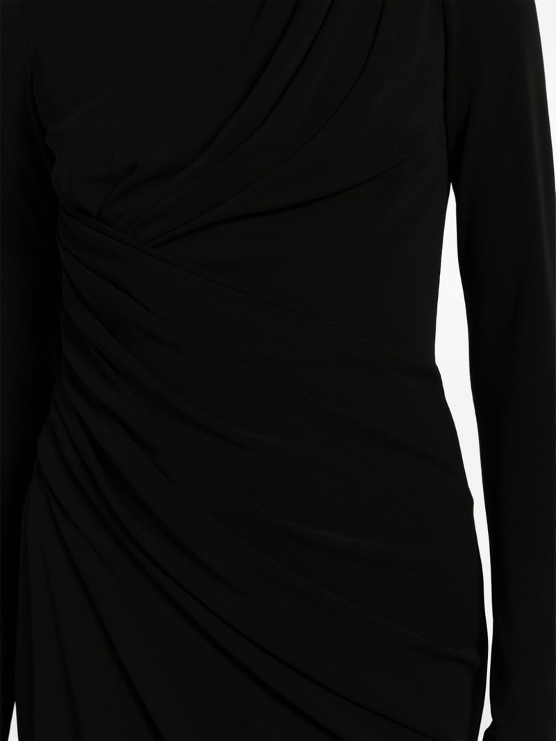 long-sleeve draped gown 5