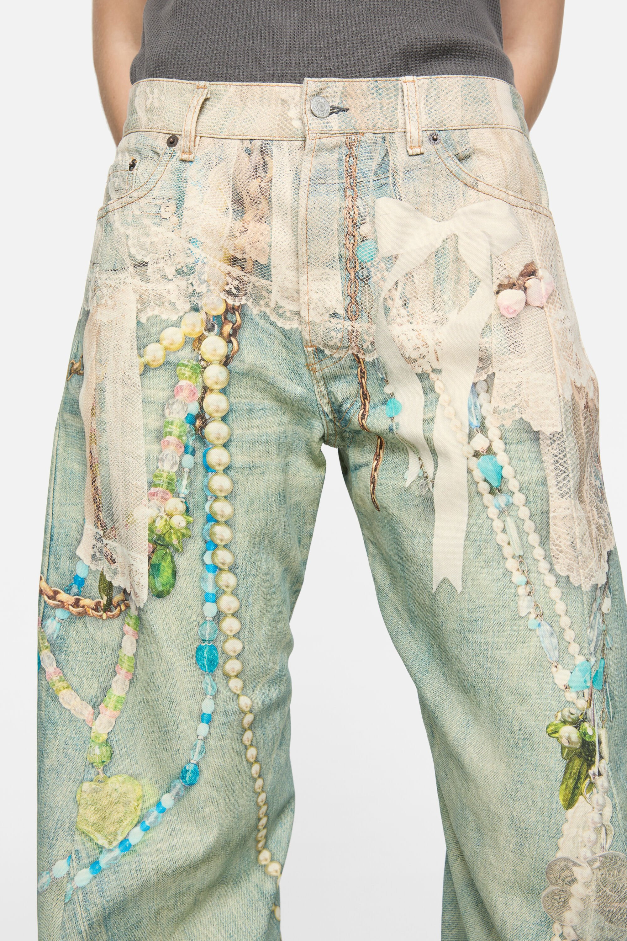 Loose fit jeans - 2006 - White/green - 6