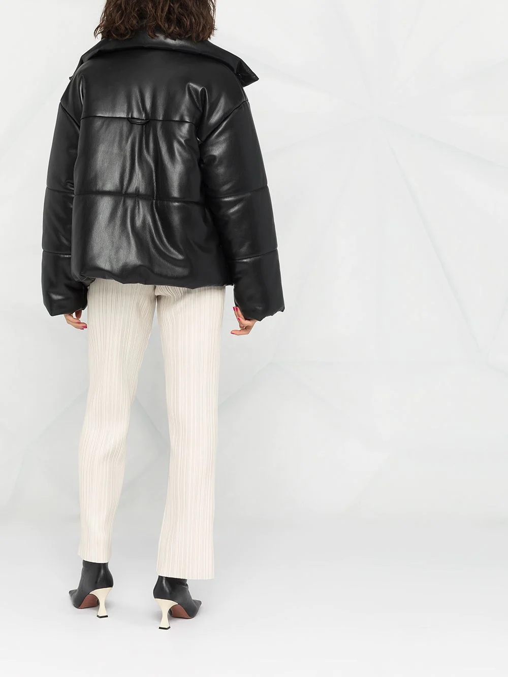 straight-leg pleated trousers - 4