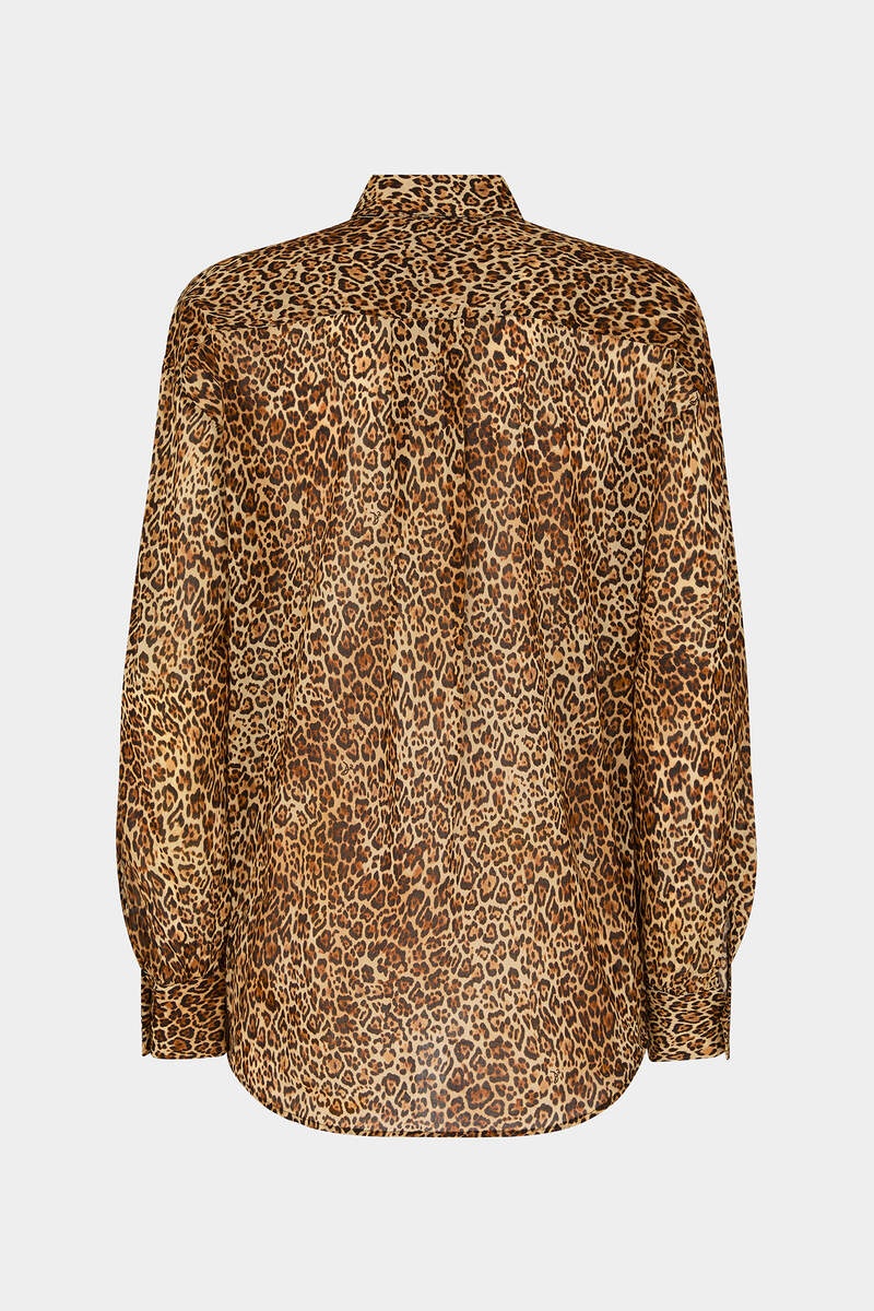 ANIMAL PRINT LONG SLEEVE FLUID TOP - 6