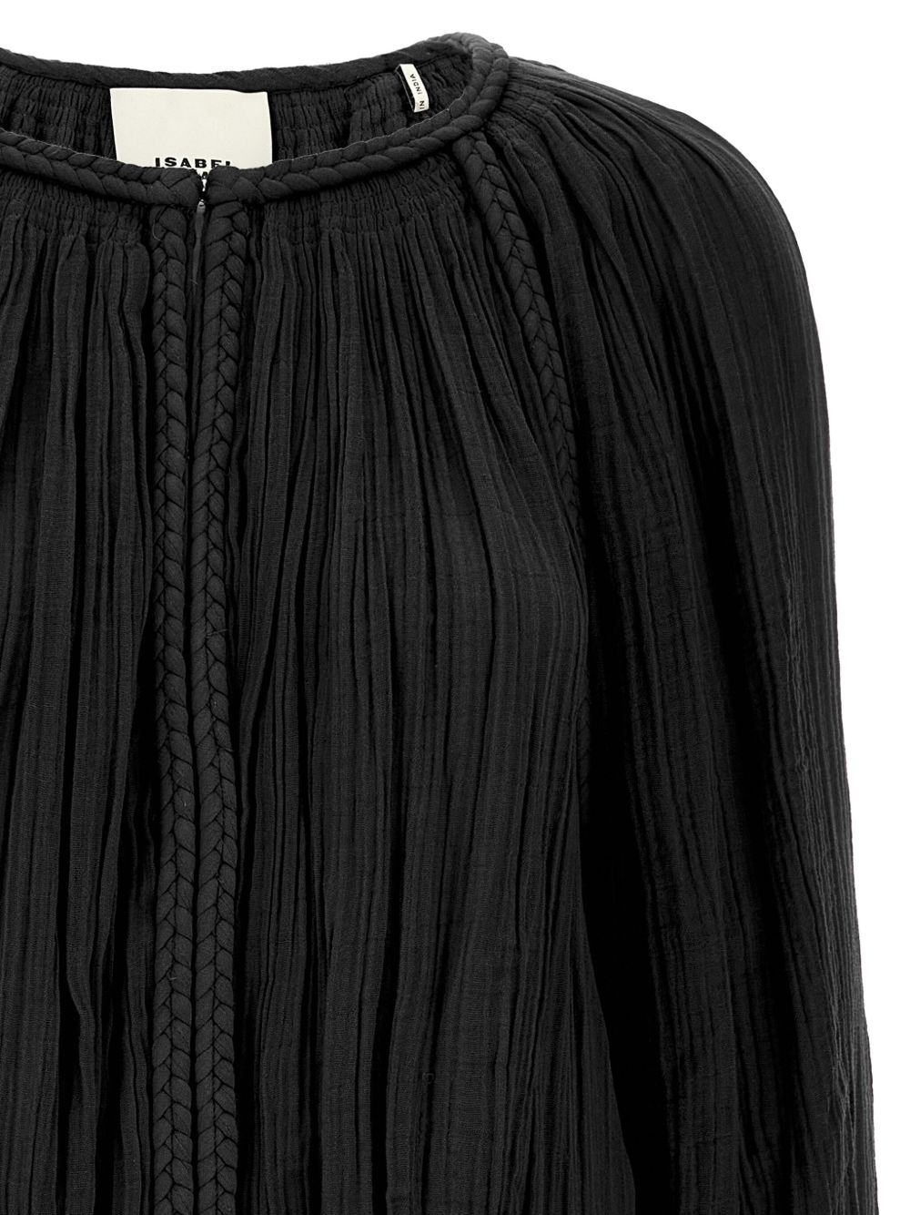 Jaoni pleated long-sleeve dress - 4