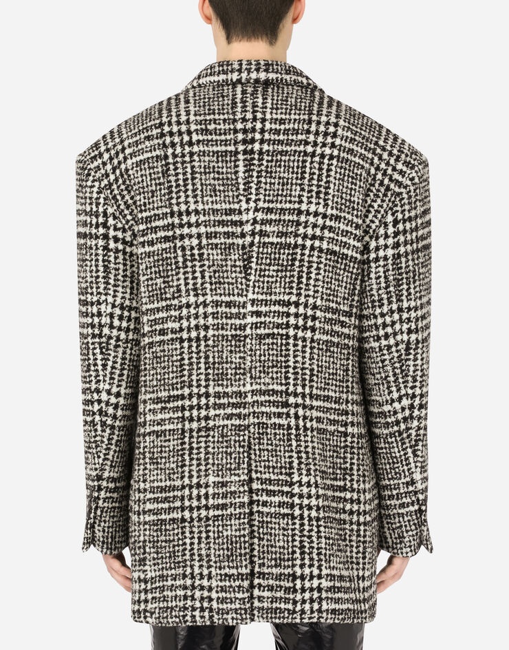 Double-breasted checked wool jacket - 2