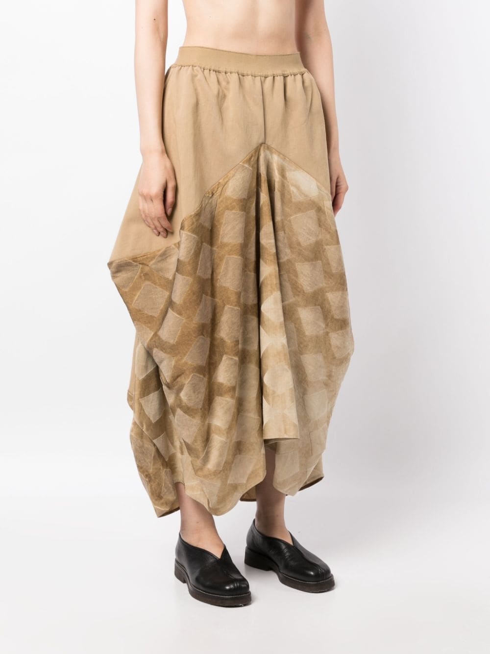 jacquard draped maxi skirt - 3