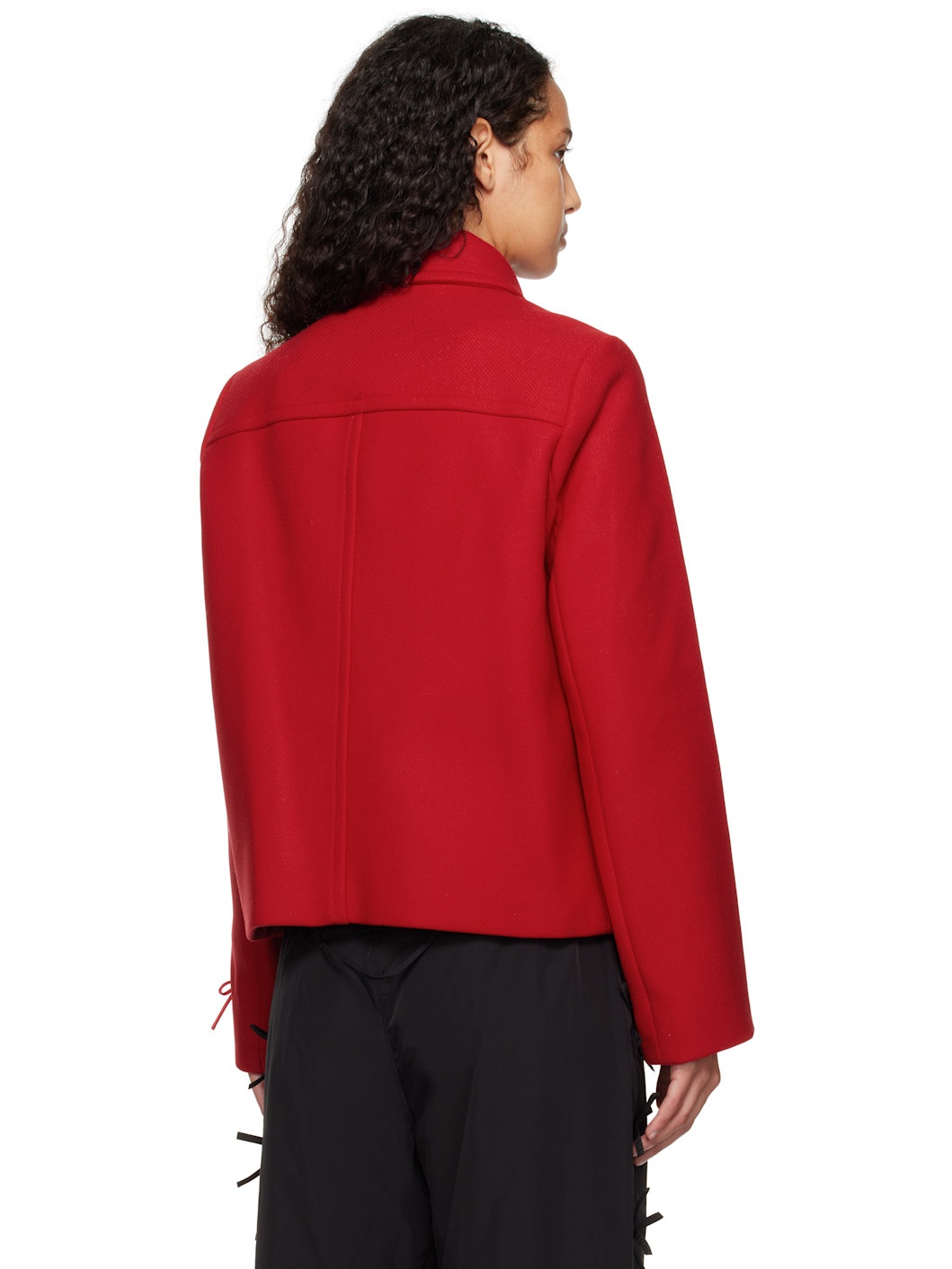 【関税込み】Sandy Liang レッド Helsa ジャケット SANDY LIANG Red Helsa Jacket | REVERSIBLE