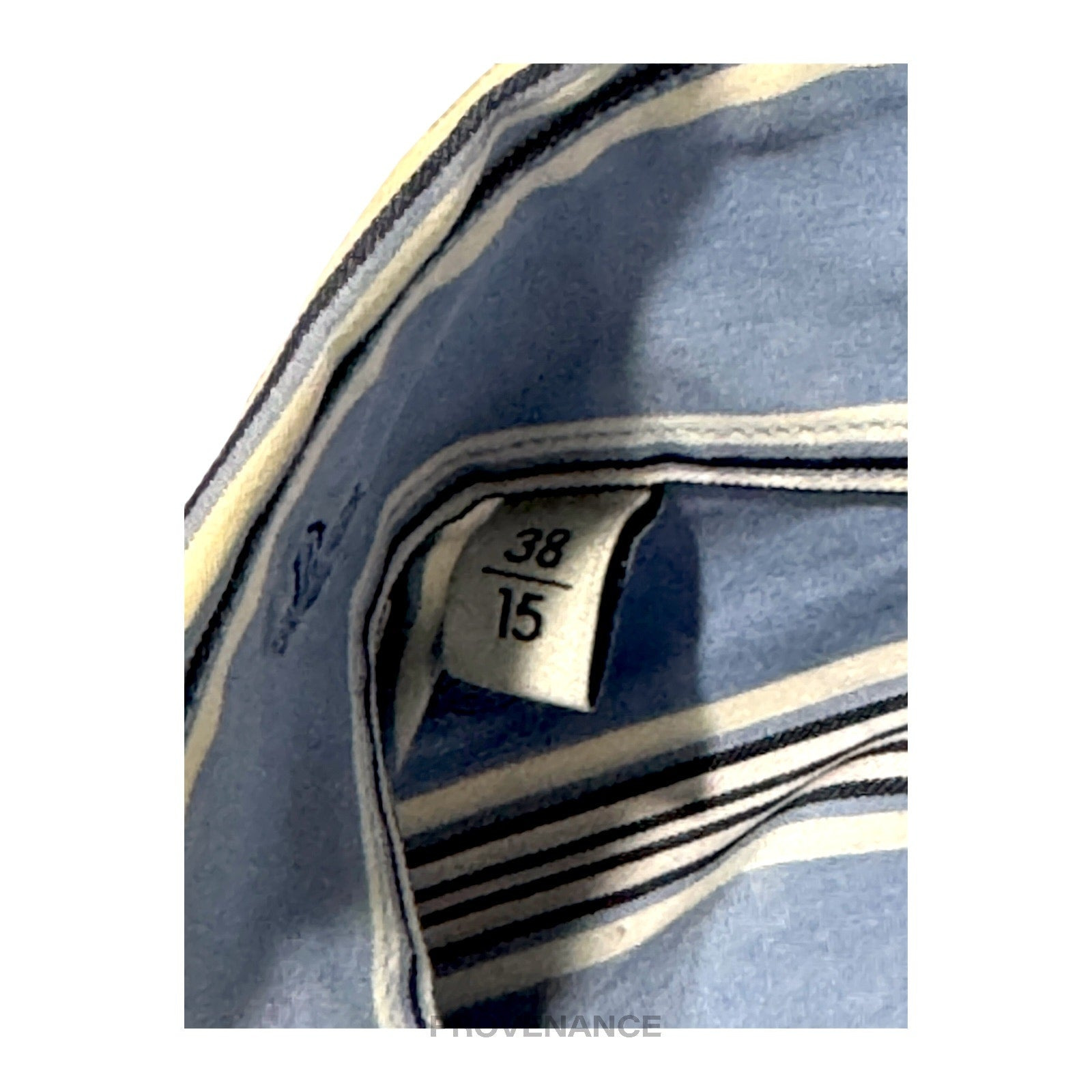 Gucci Fil Coupe Shirt - Blue Bee Stripe 38 15 - 11