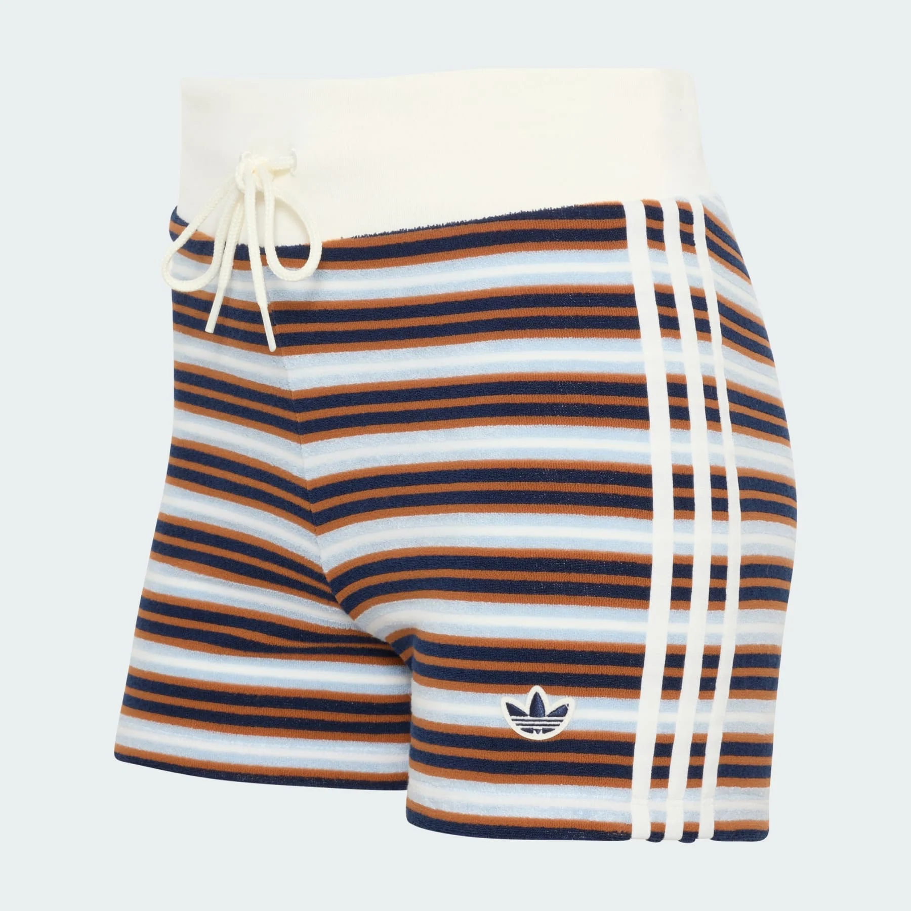 ADIDAS ORIGINALS SUMMER GLOW STRIPED BOOTY SHORTS - 1