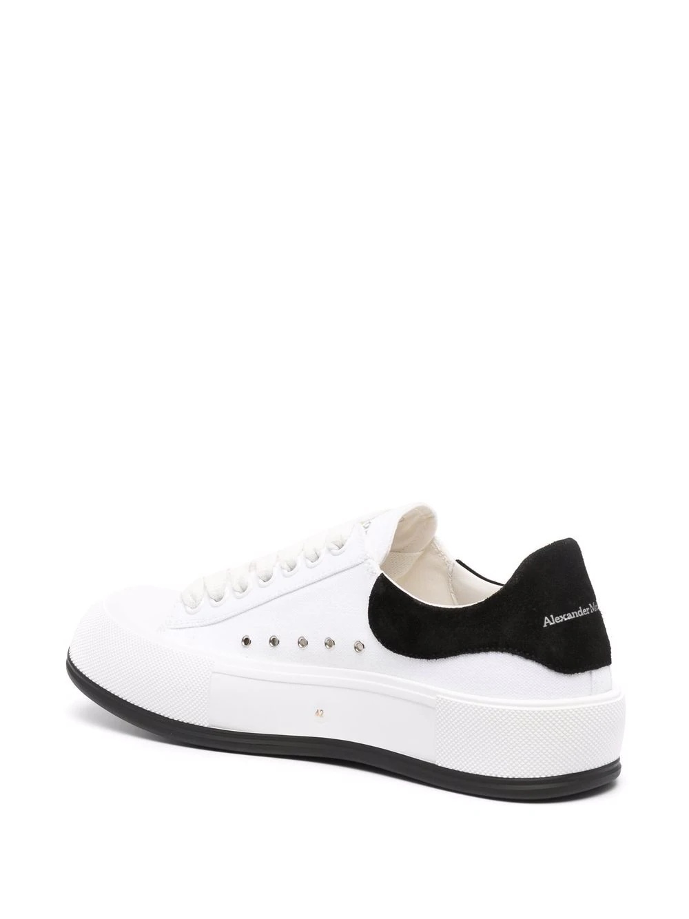 Deck lace-up plimsoll sneakers - 3