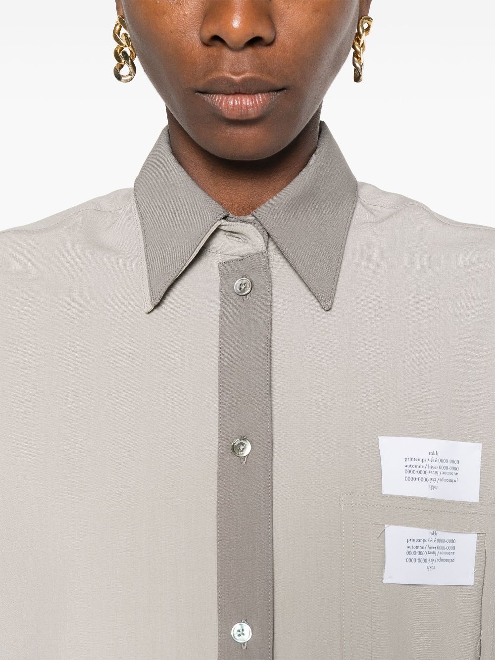 logo-patch detachable-panels shirt - 5