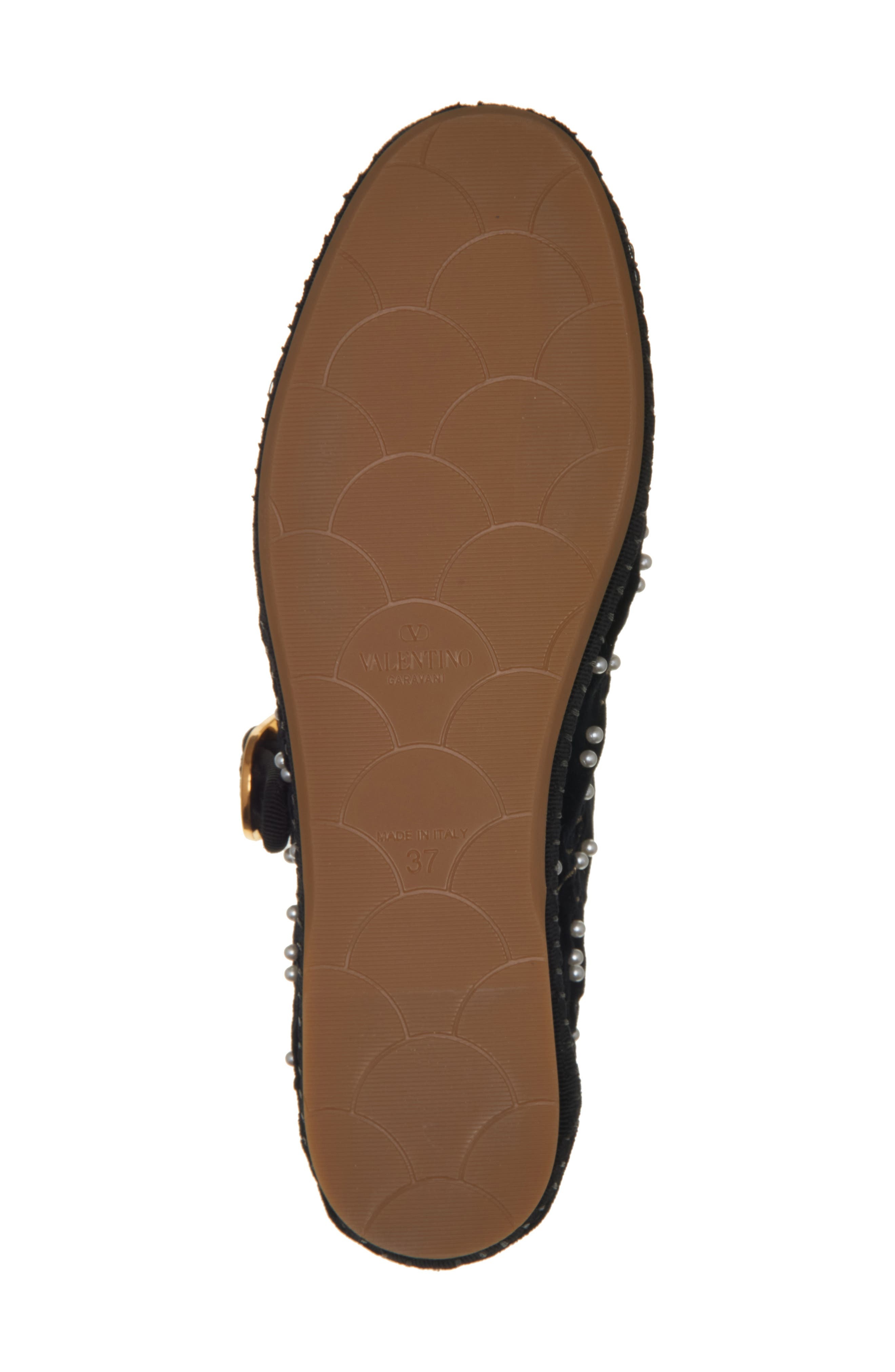 Valentino Garavani Embellished Mary Jane Flat in Black at Nordstrom - 6