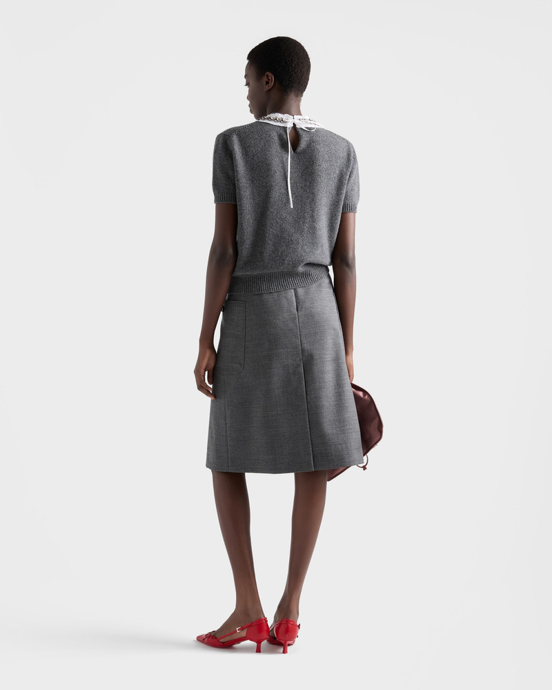 Rush stitch pleated skirt 5