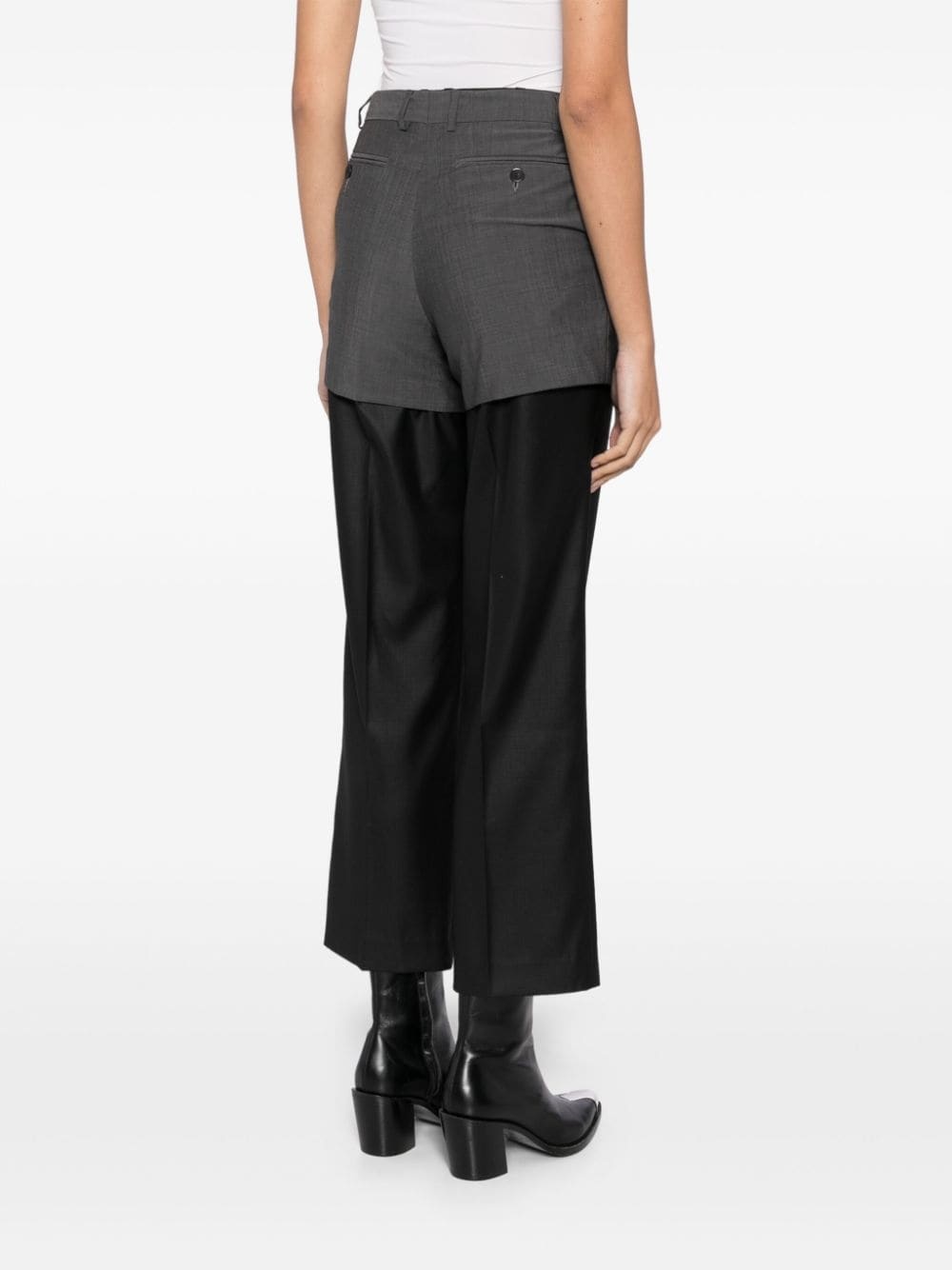 double-waistband trousers - 4