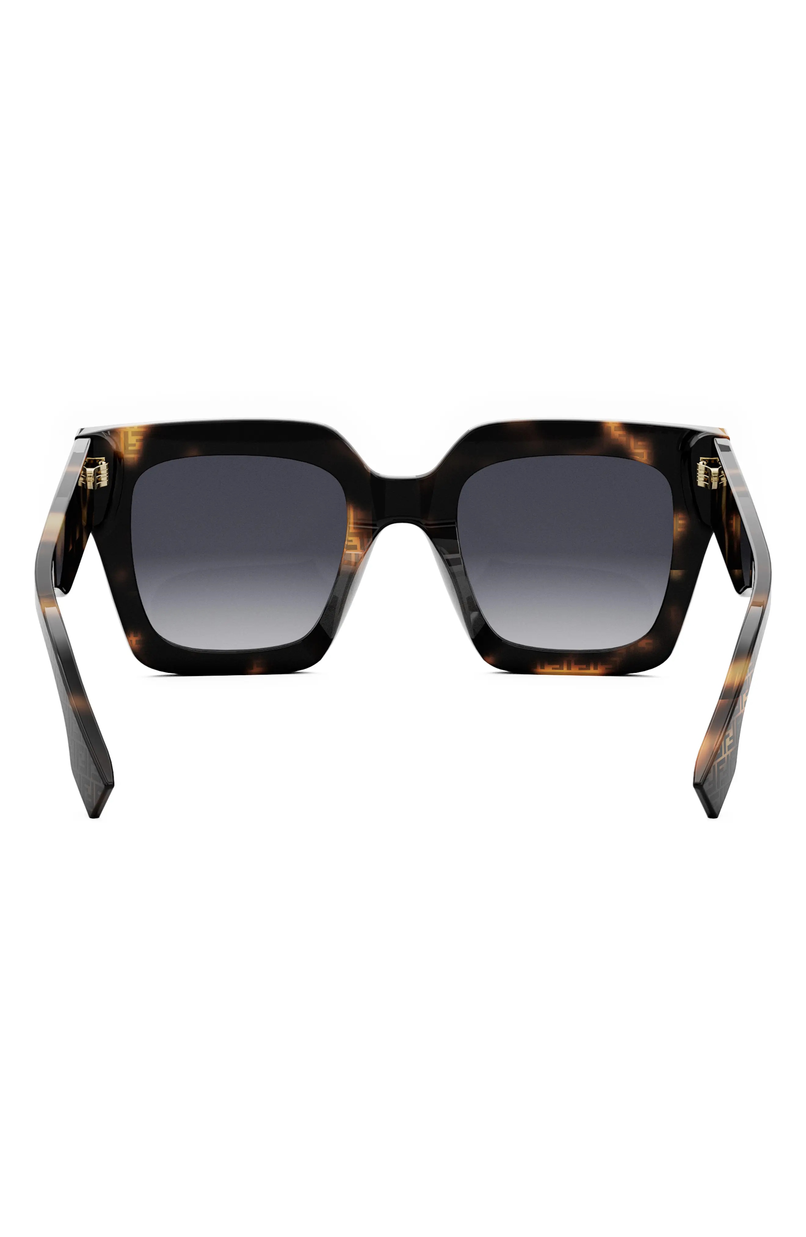 'Fendi Roma 50mm Square Sunglasses in Havana /Gradient Smoke - 8