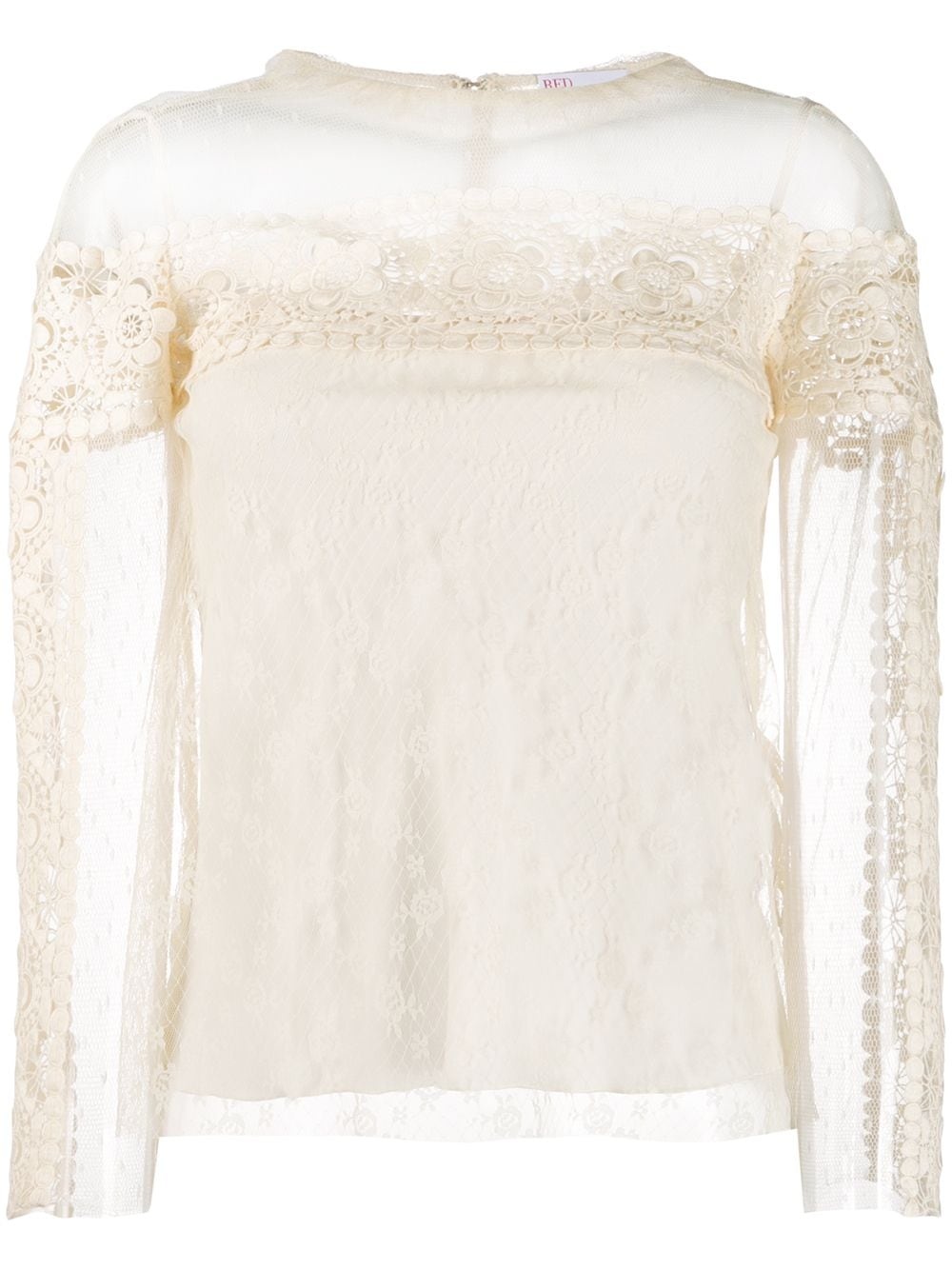 point d'esprit tulle blouse - 1