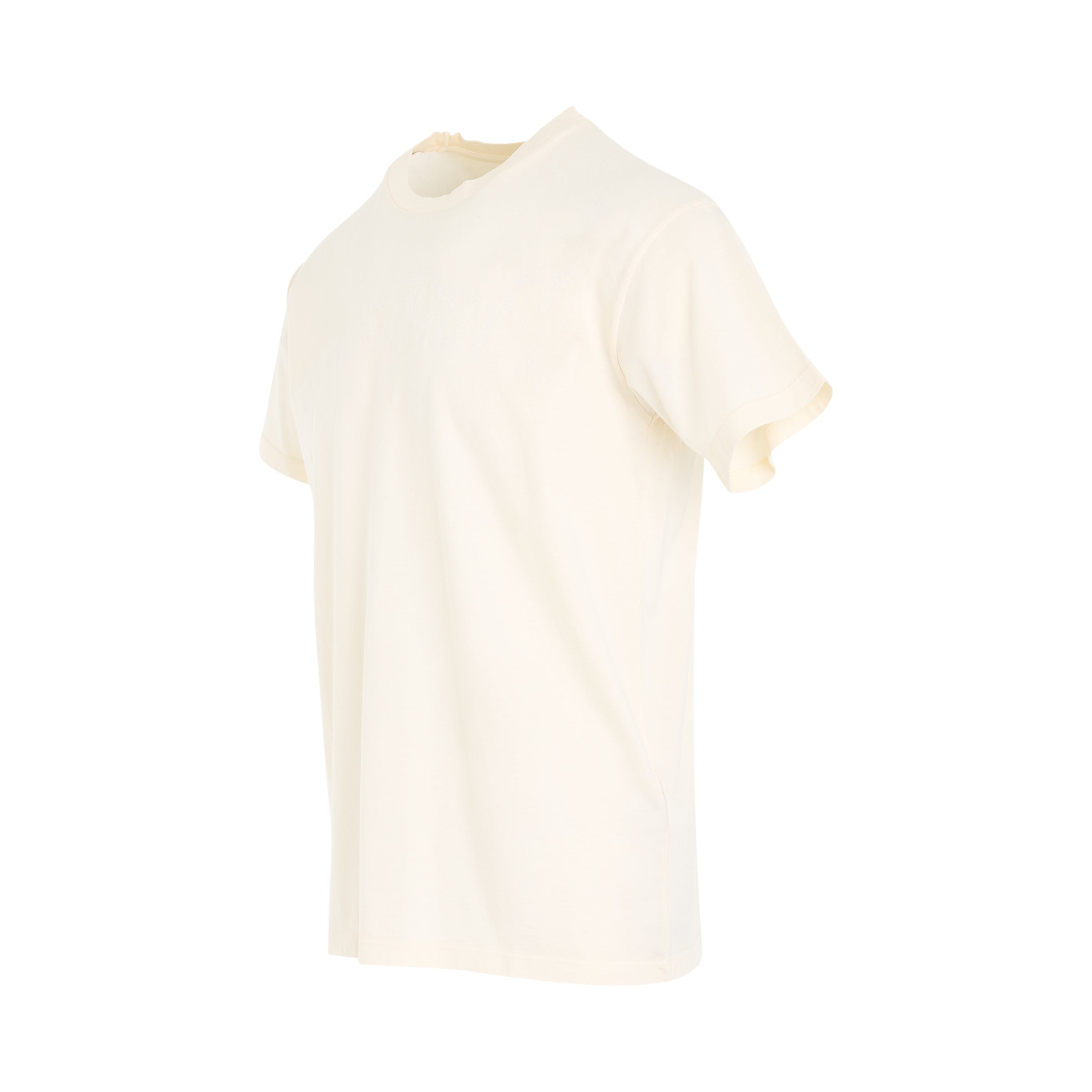 Faded Logo Relaxed Fit T-Shirt in Ivory - 2