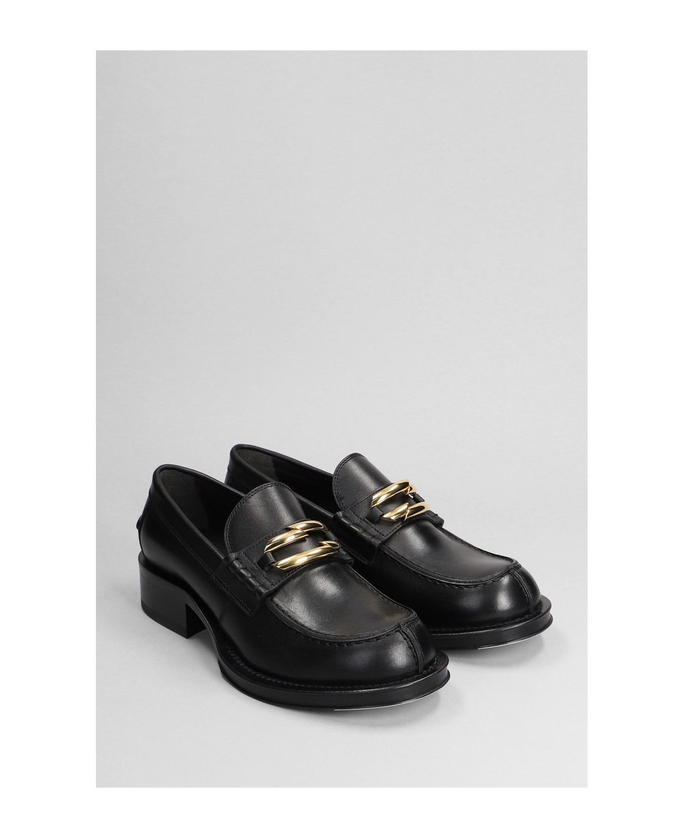 Loafers In Black Leather - 2