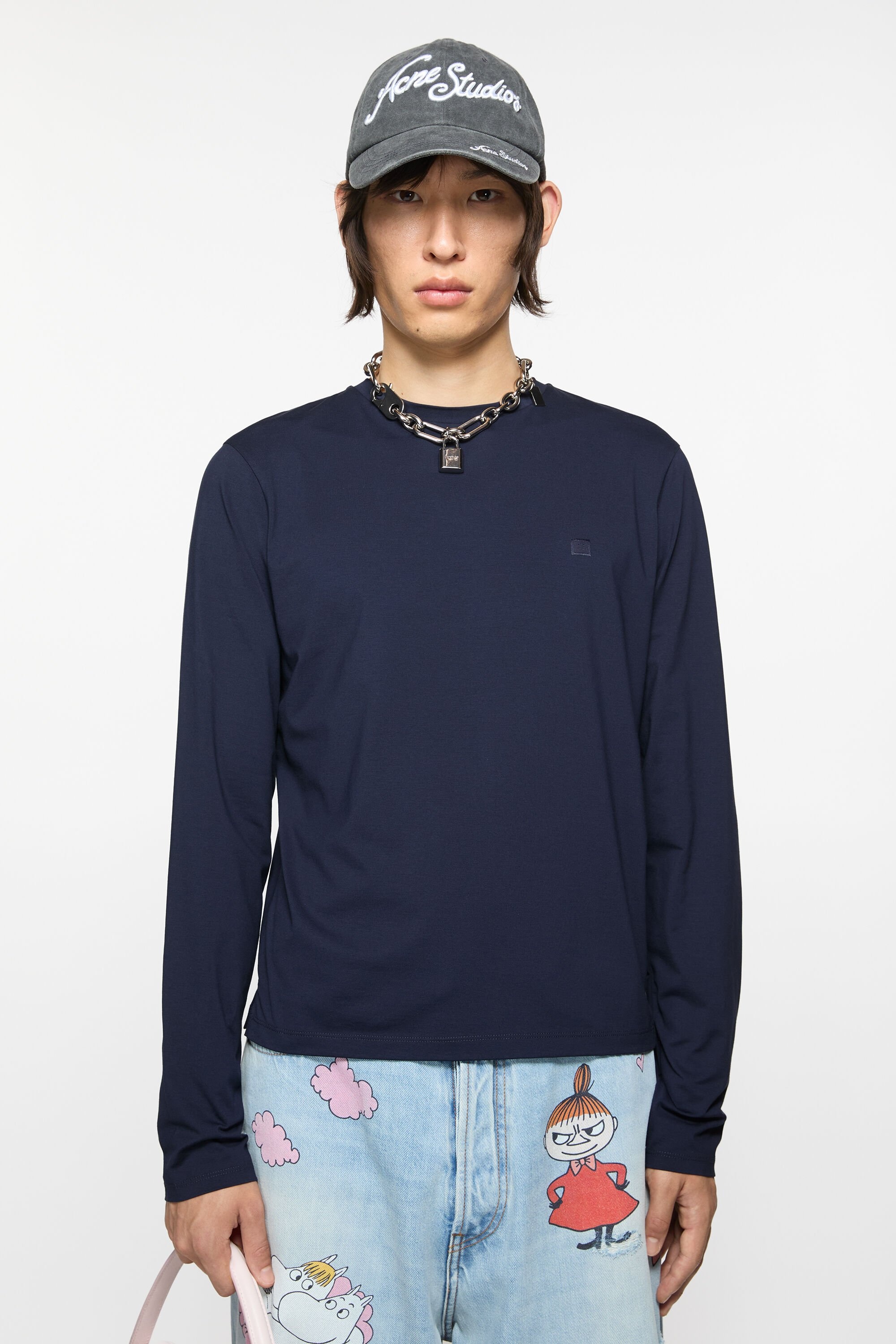 Long sleeve t-shirt - regular fit - Navy blue - 2