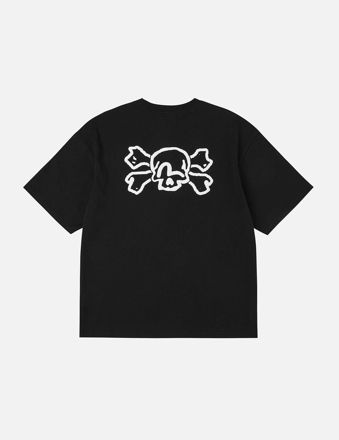 Skull and Seagull Print Oversized T-Shirt - 3