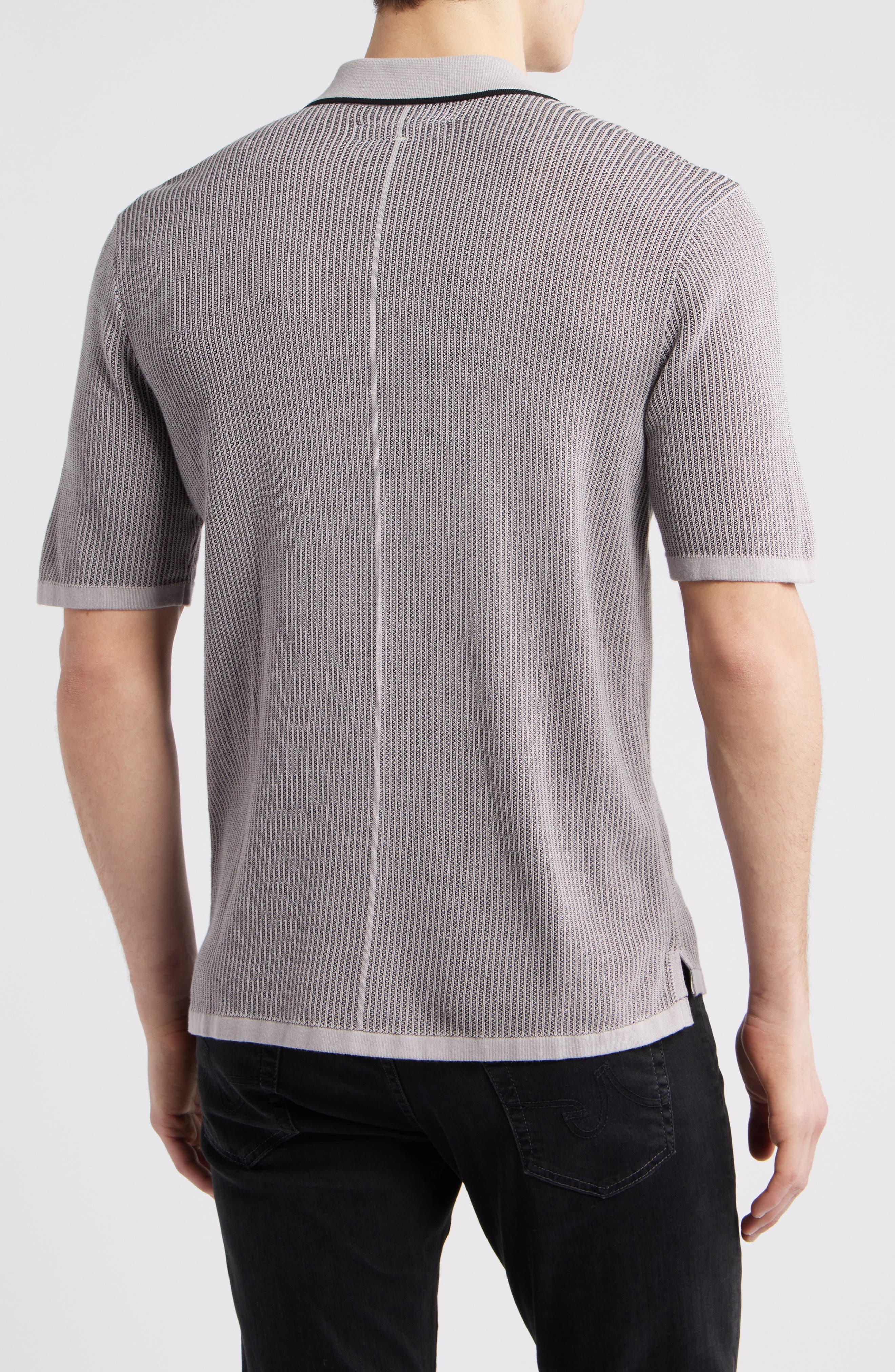 rag & bone Harvey Relaxed Polo in Light Grey at Nordstrom - 2