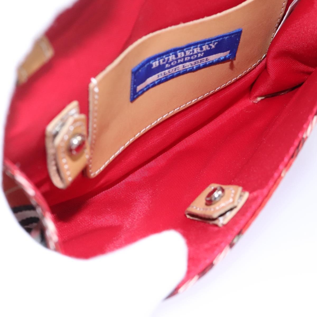 Burberry Nova Check Blue Label Waist Bag Canvas Red - 12