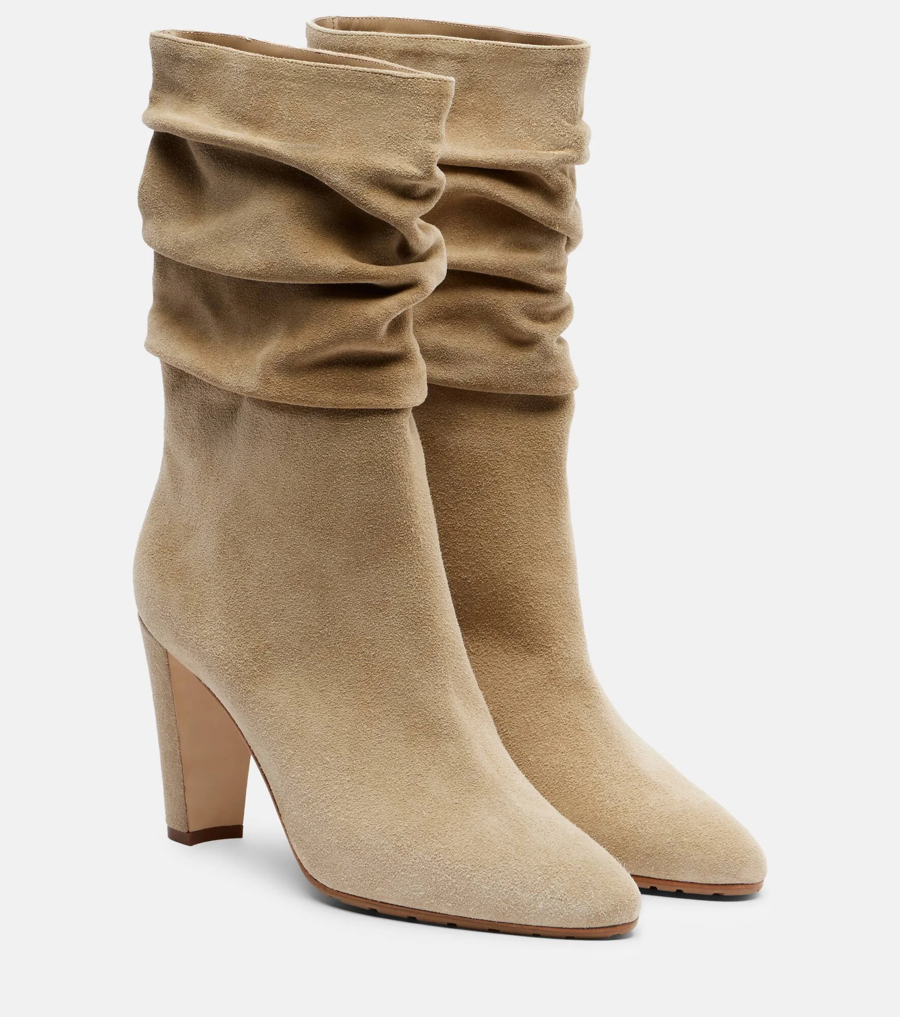 Calasso 90 draped suede ankle boots - 1