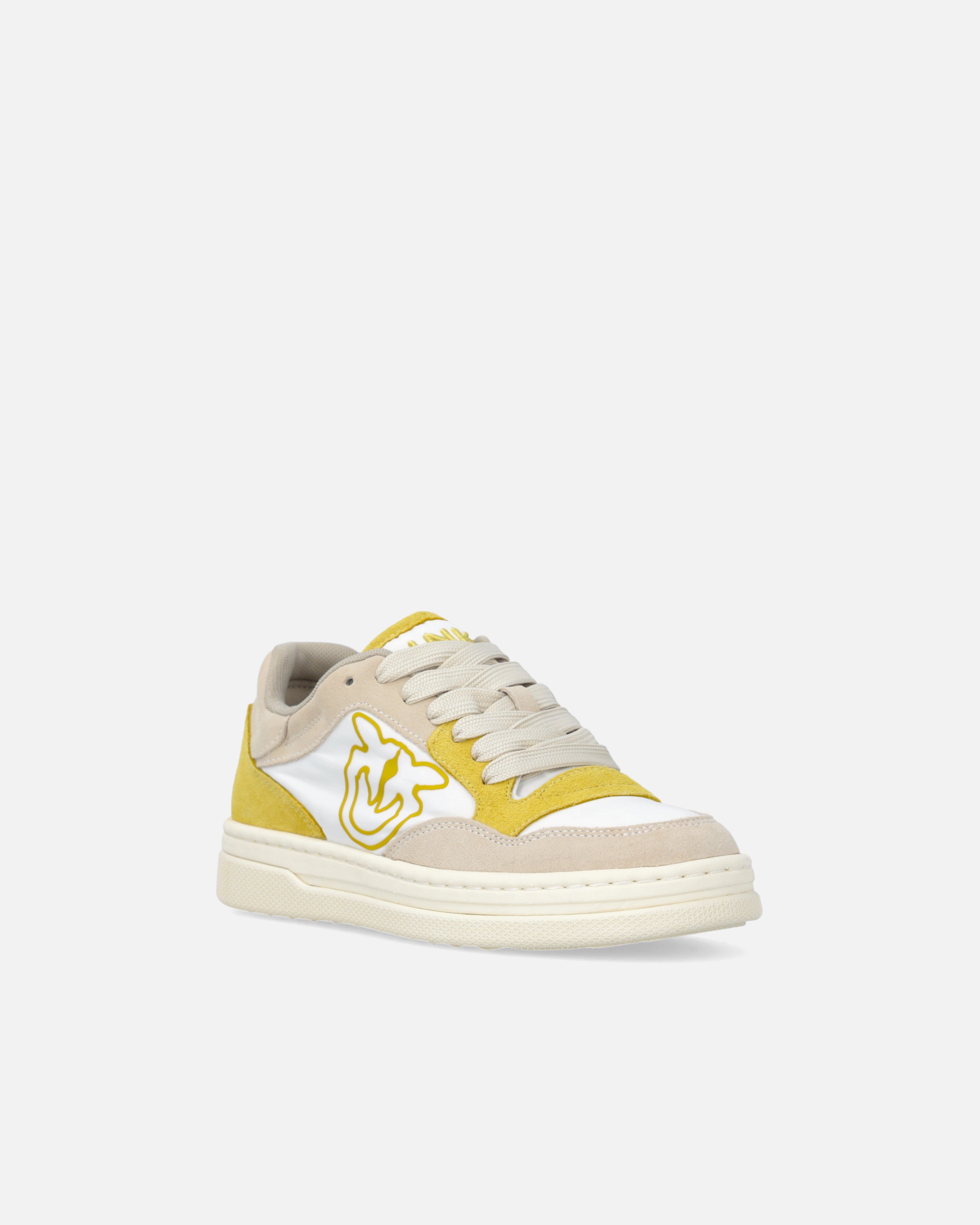 FLAT LEATHER SNEAKERS WITH CONTRASTING LOGO - 2