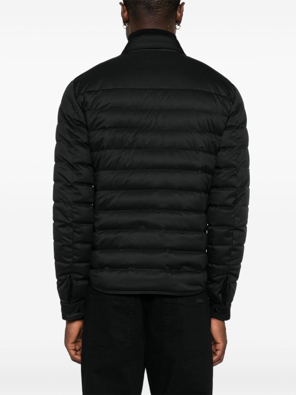 logo-patch puffer jacket - 4