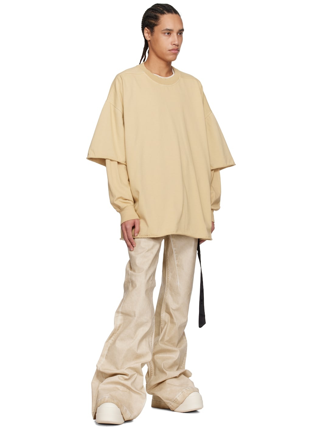 Beige Hollywood Tommy Hustler Sweat T-shirt - 4