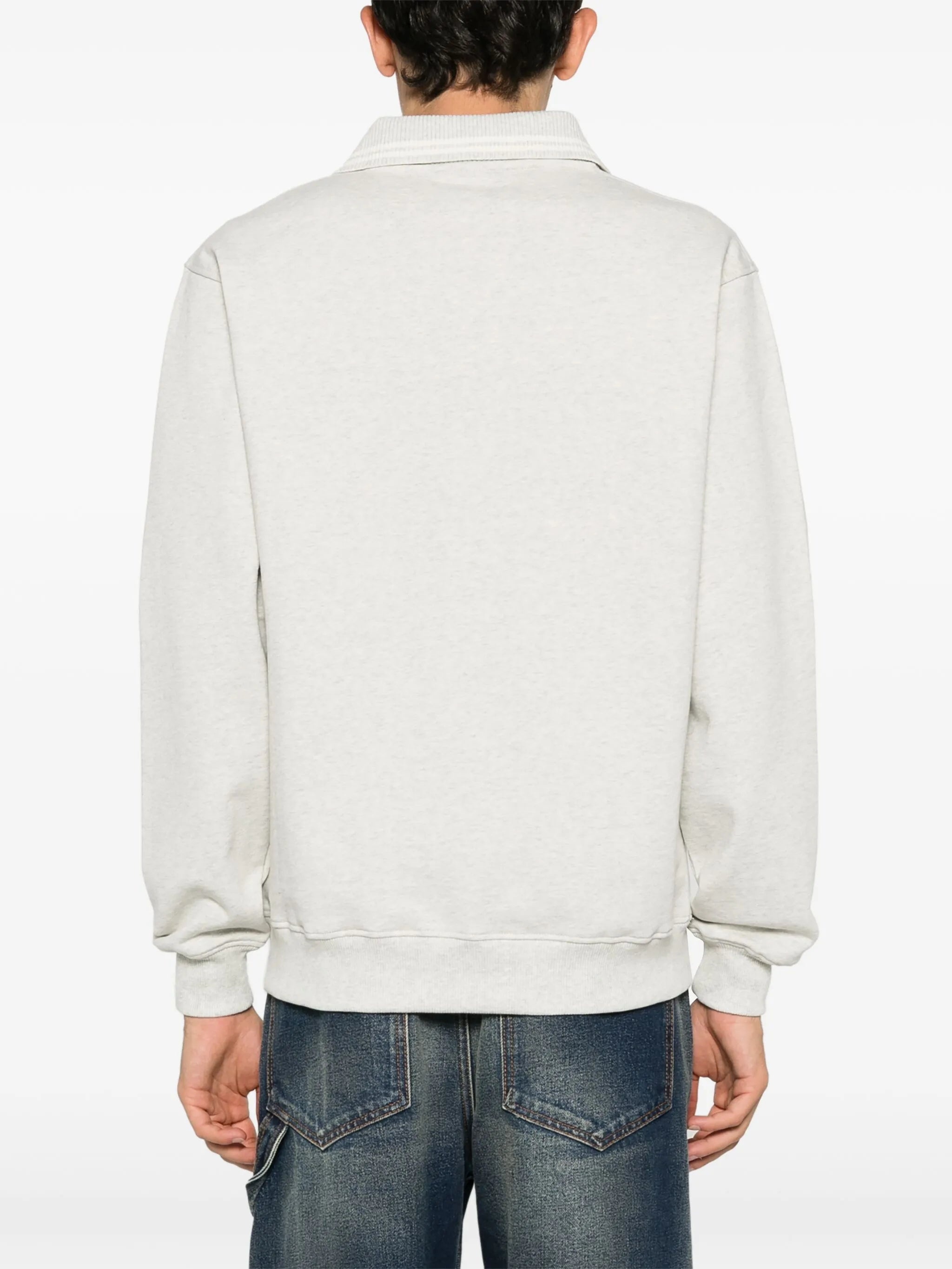 Drole De Monsieur Embroidered-logo Cotton Jumper - 5