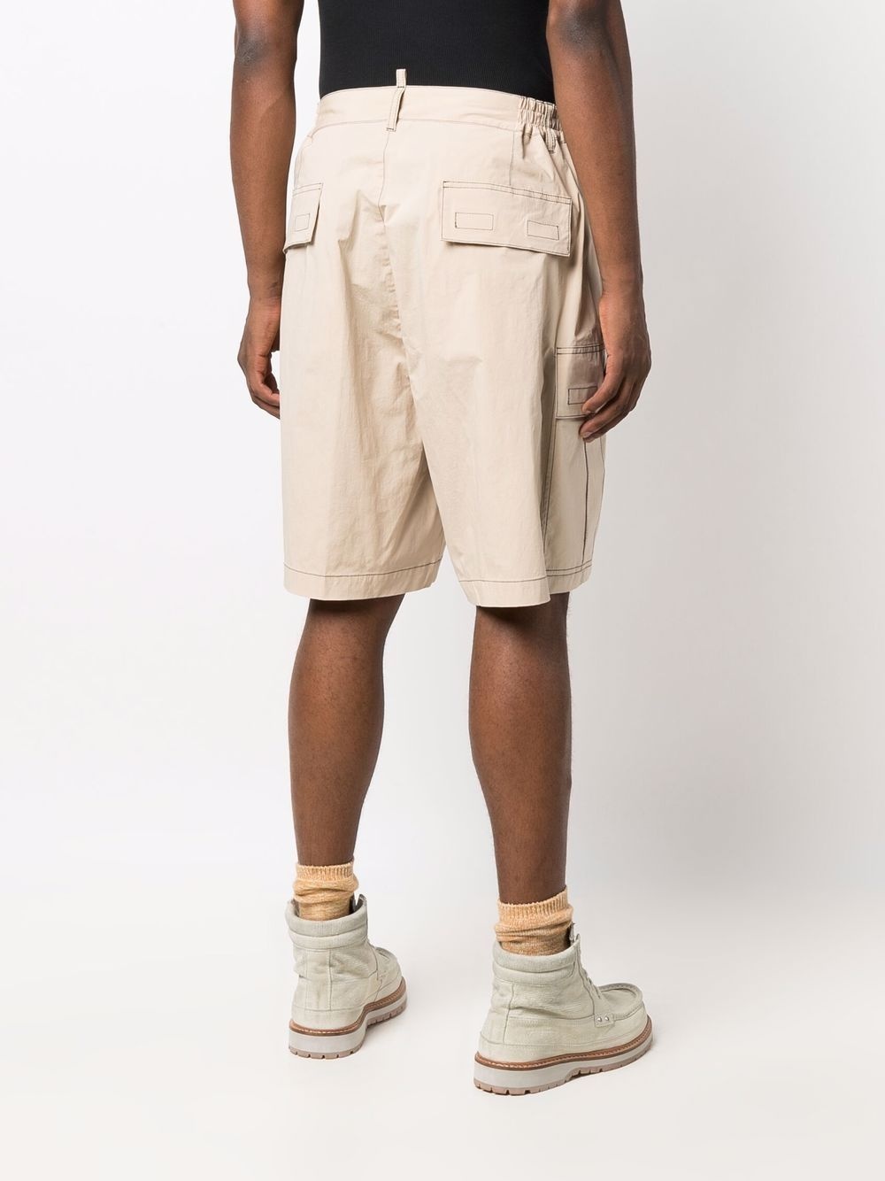 wide-leg cargo shorts - 4