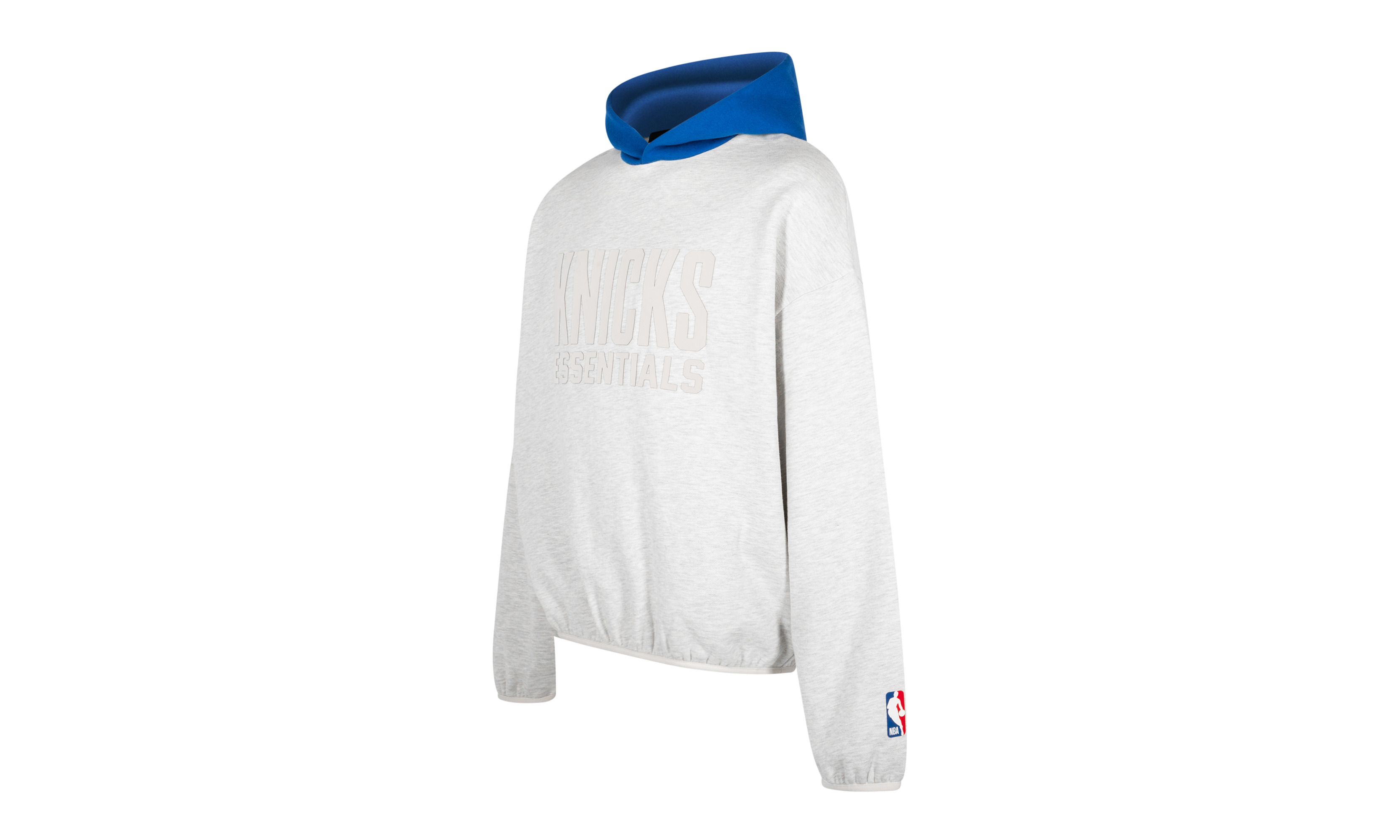 ESSENTIALS HOODIE "Knicks - LIGHT HEATHER / BLUE" - 2