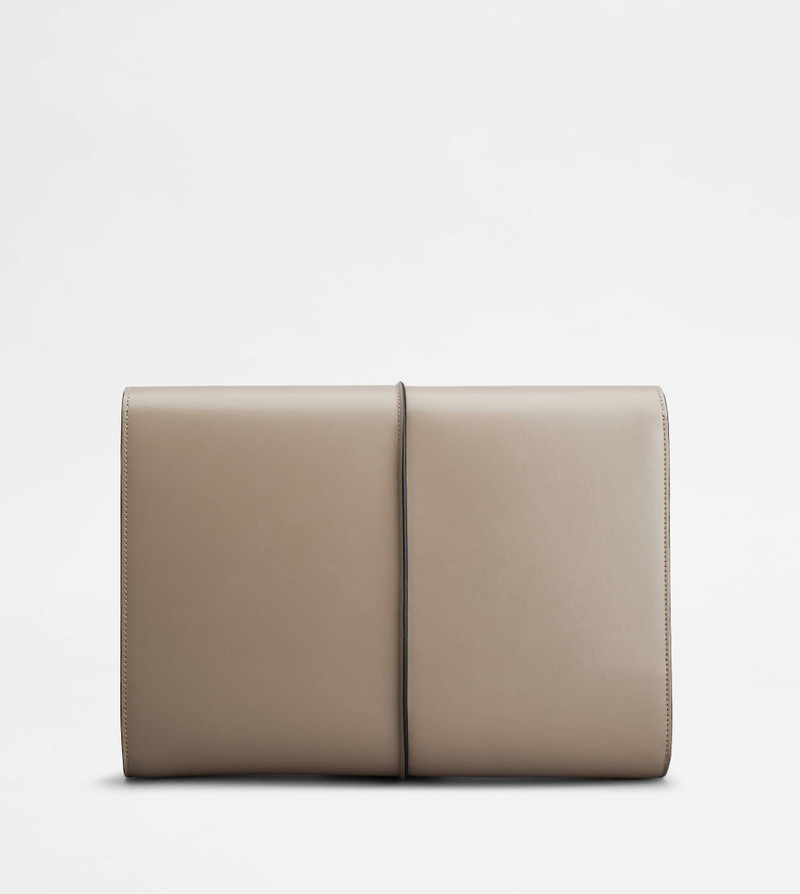 TIMELESS DOCUMENT HOLDER IN LEATHER SMALL - GREY 4