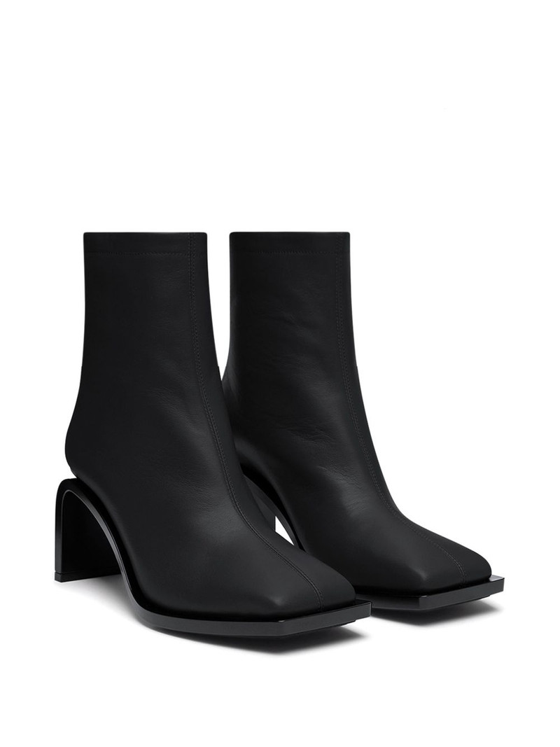 courrèges Stream leather ankle boots outlook