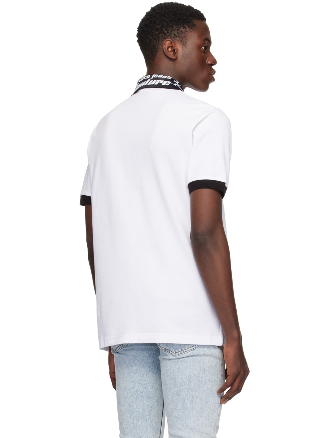 White Printed Polo - 3