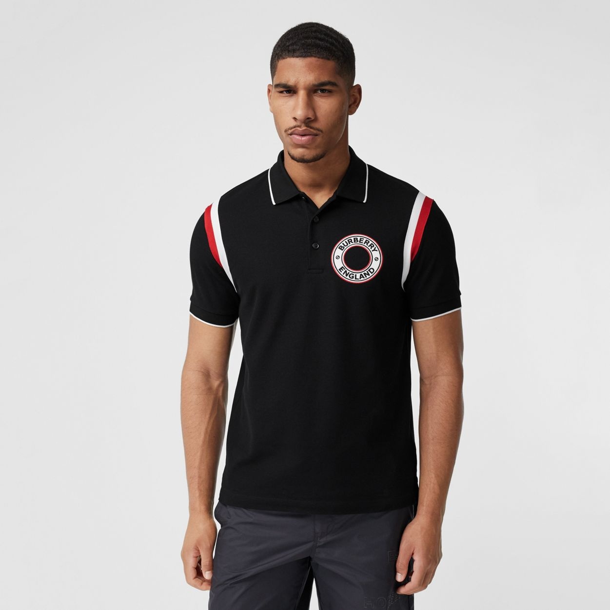 Logo Graphic Appliqué Cotton Piqué Polo Shirt - 2