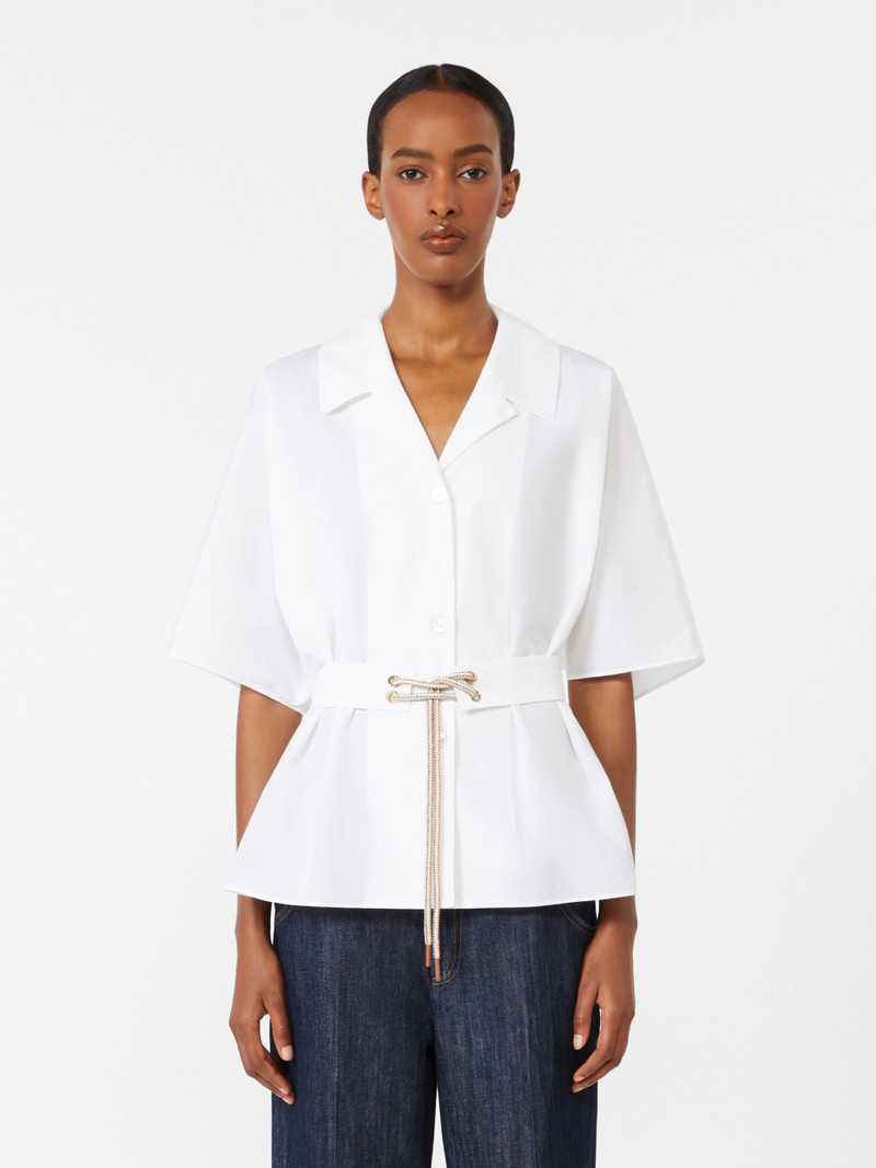 CARISMA Cotton poplin shirt - WHITE 3
