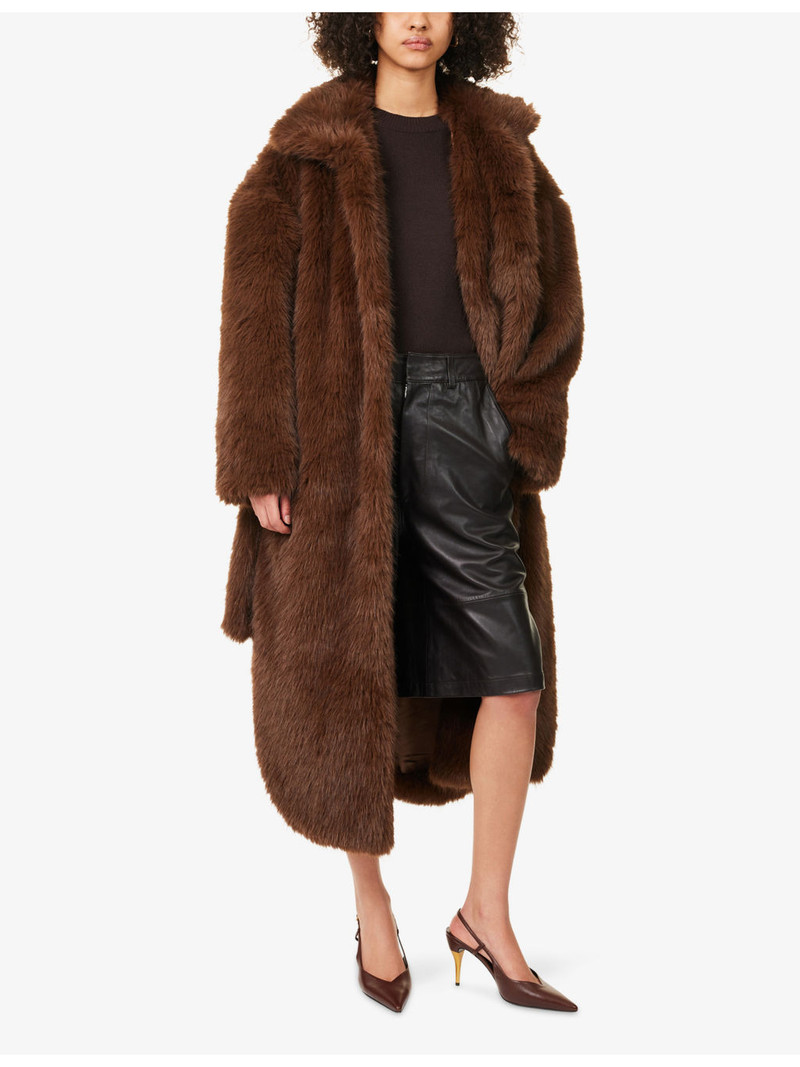 The Frankie Shop Ravello Faux Fur Robe Coat outlook
