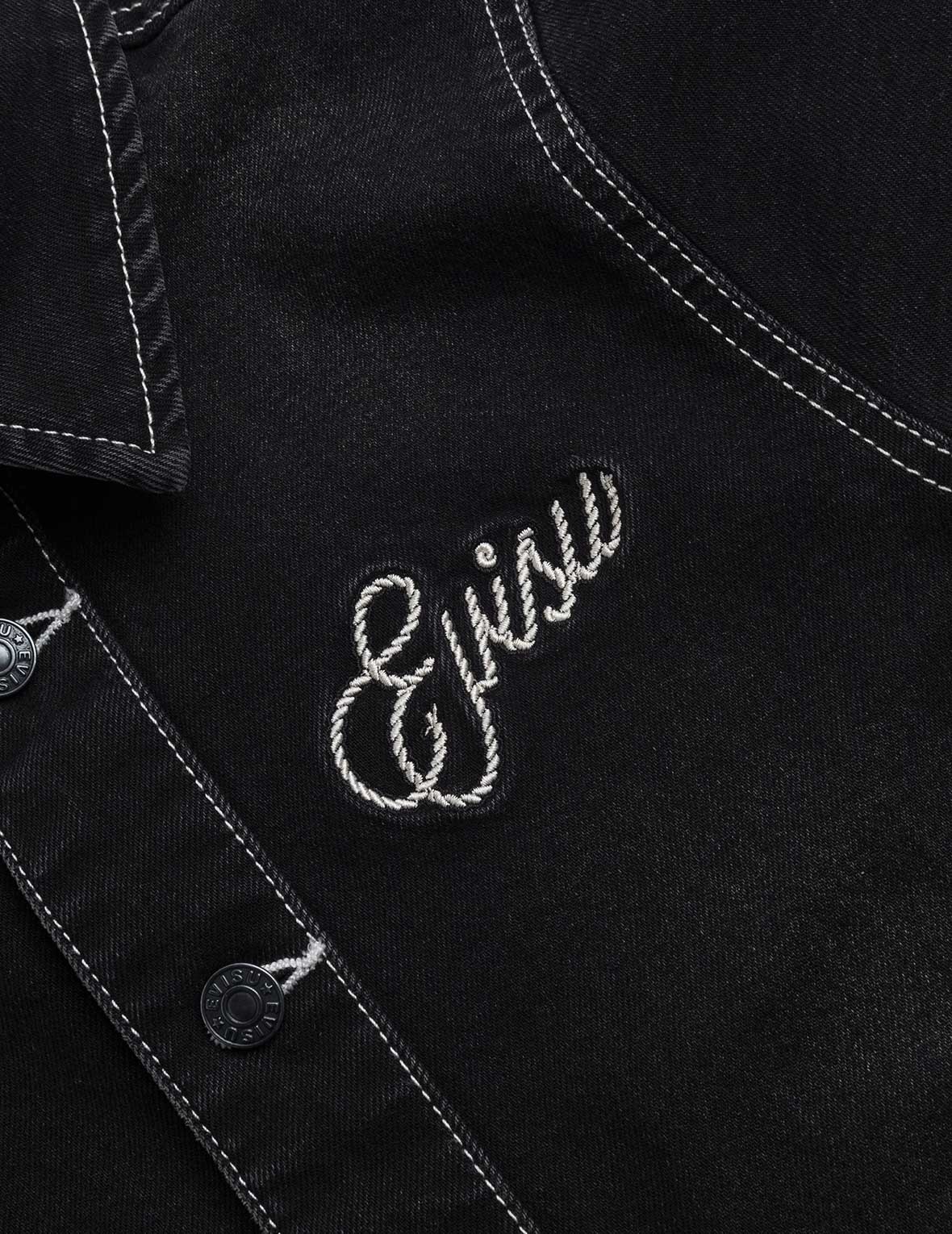 Logo Embroidery Fashion Fit Denim Dress - 5