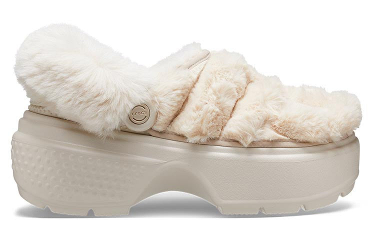 (WMNS) Crocs Stomp Quilted Clogs 'Stucco' 208938-160 - 3