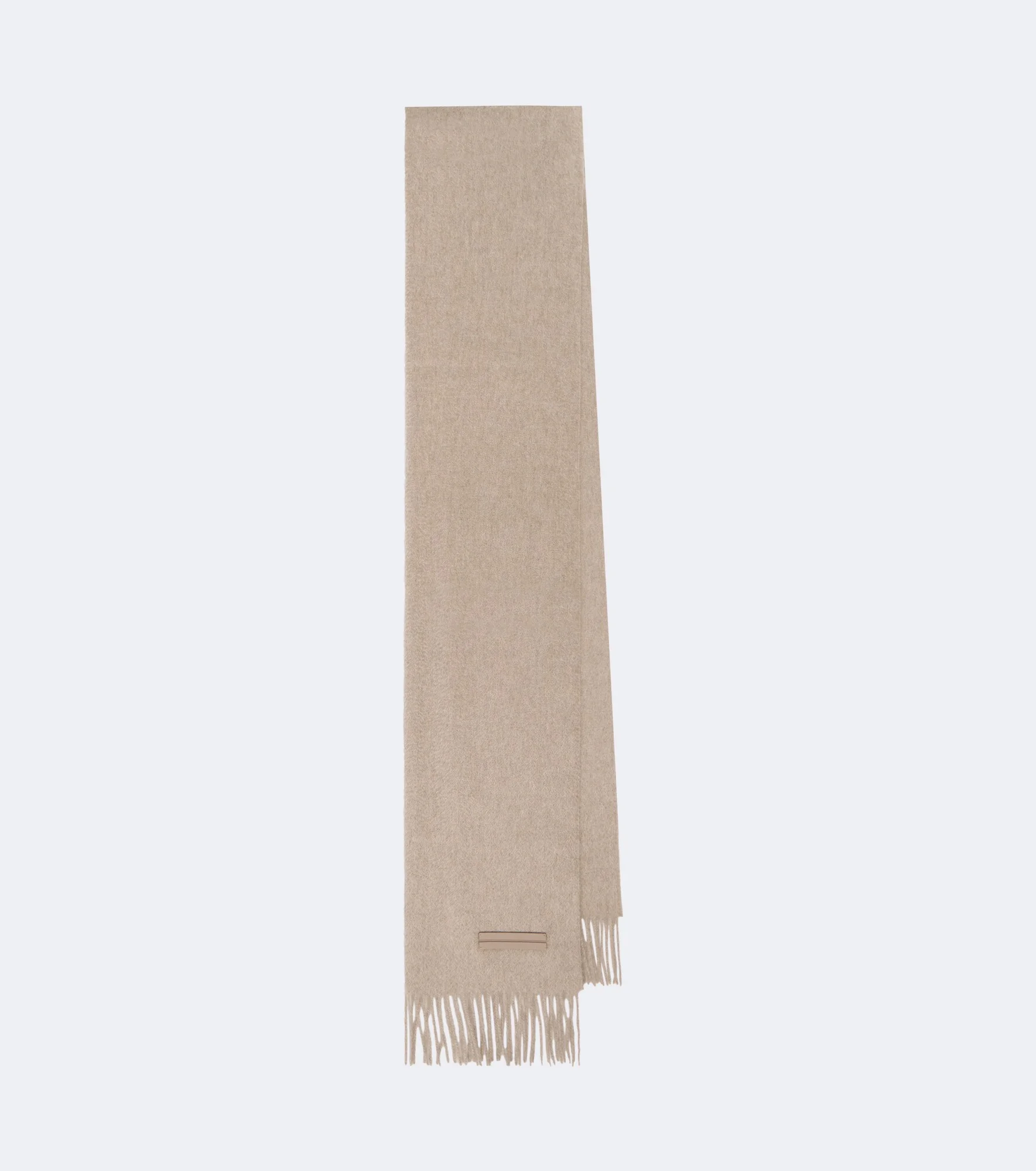 Fringed cashmere scarf - 1